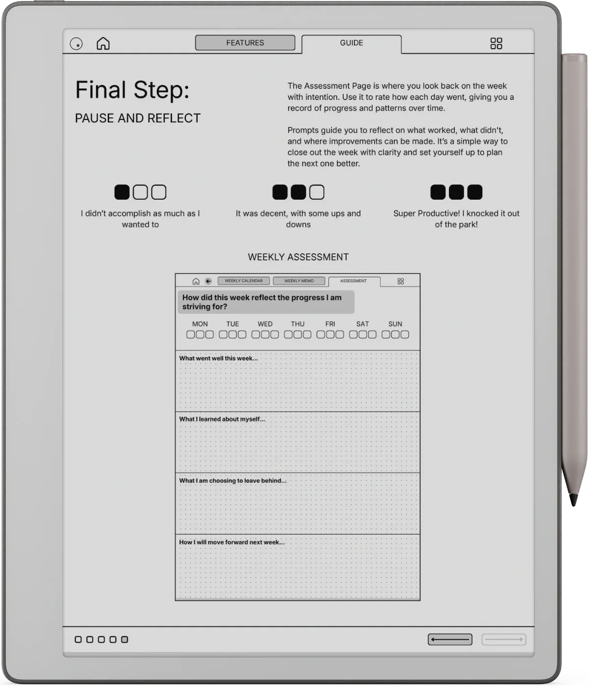 Weekly Planner reMarkable Paper Pure page 2