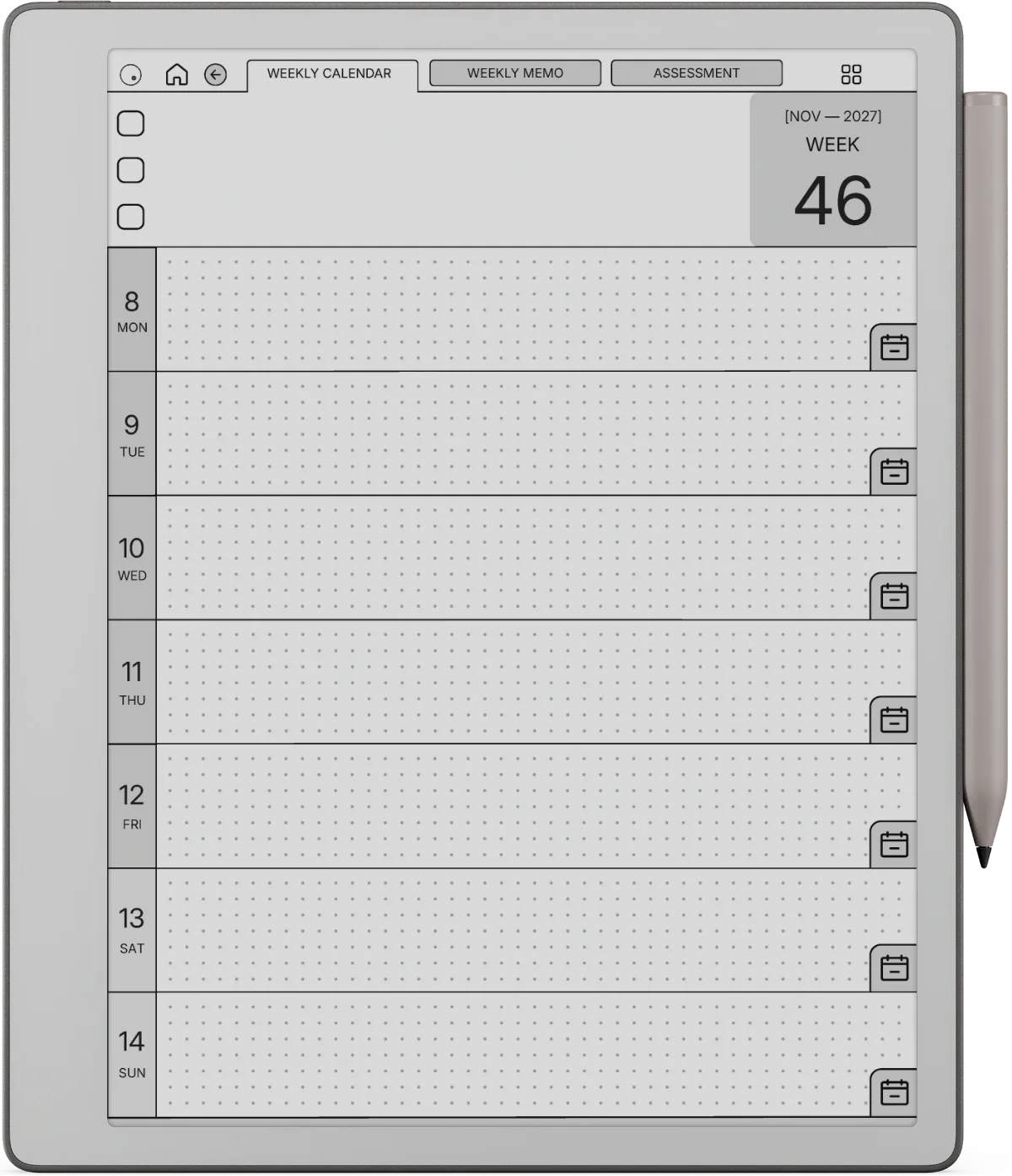 reMarkable Paper Pure Weekly Planner The Weekly Planner page 3