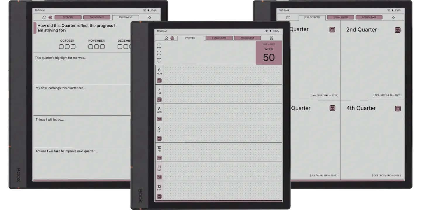 Boox Note Max Daily Planner