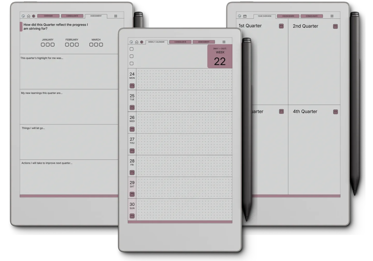 reMarkable Paper Pro Move Daily Planner