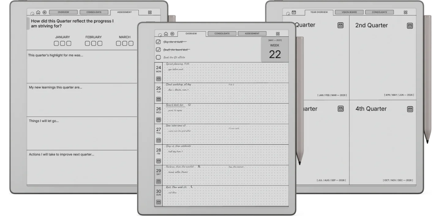 reMarkable Paper Pure Daily Planner
