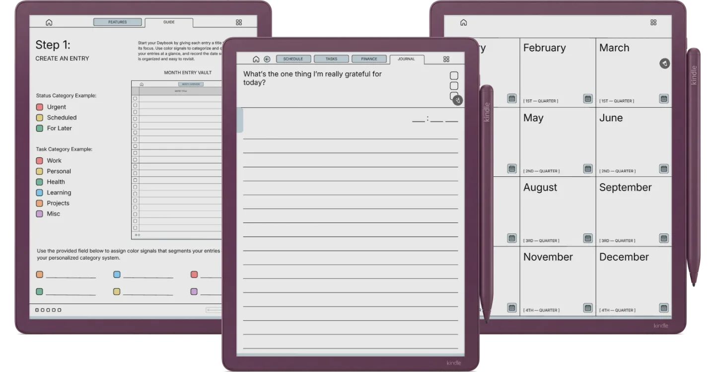 Kindle Scribe Colorsoft Daybook Planner