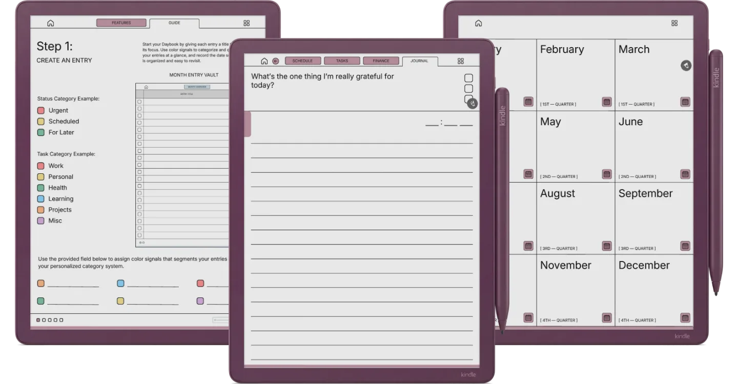 Kindle Scribe Colorsoft Daybook Planner