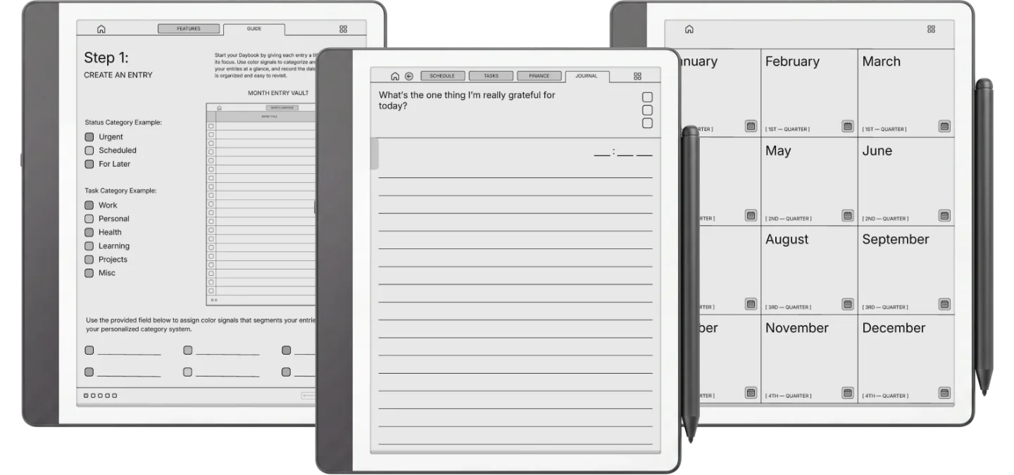 Kindle Scribe Daybook Planner