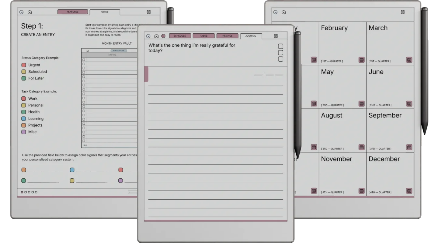 reMarkable Paper Pro Daybook Planner