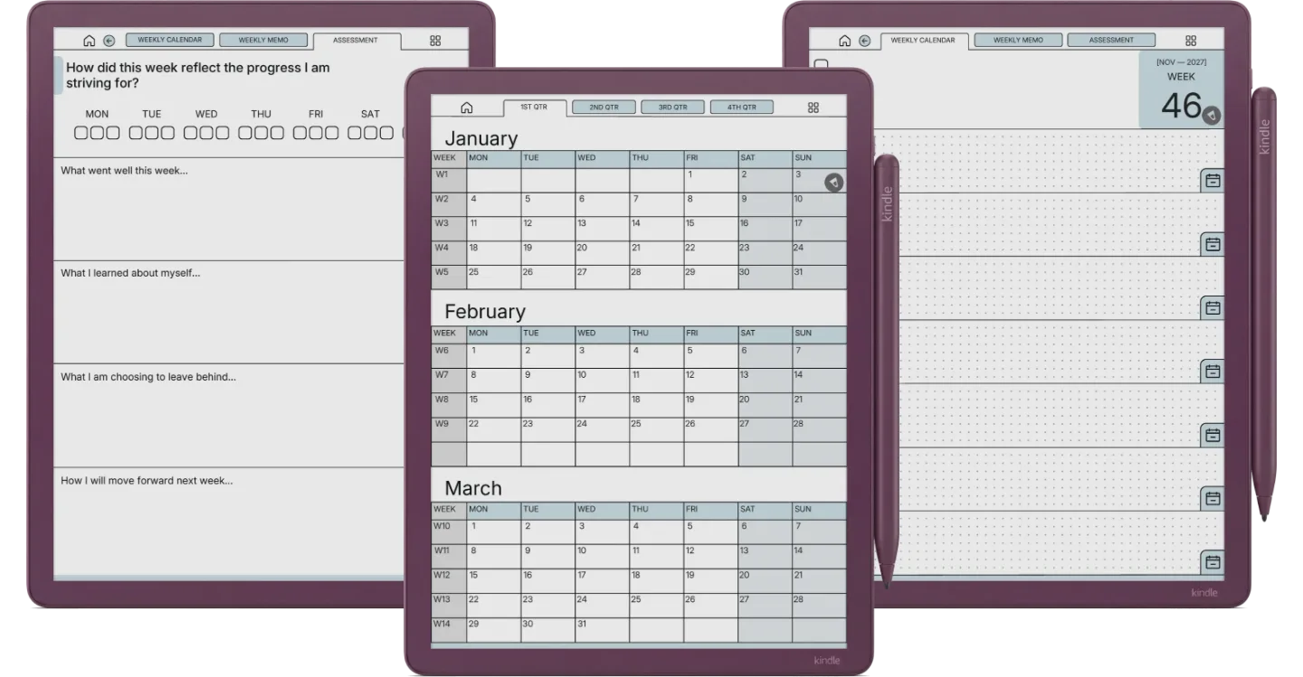 Kindle Scribe Colorsoft Weekly Planner