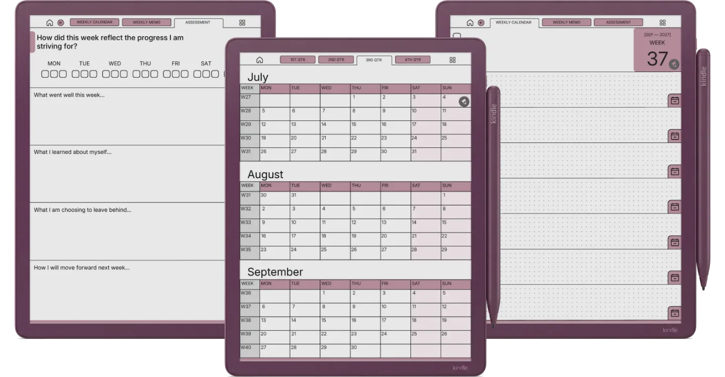 Kindle Scribe Colorsoft Weekly Planner