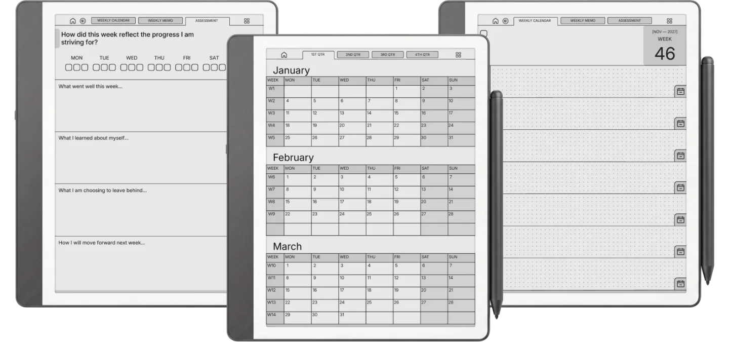 Kindle Scribe Weekly Planner