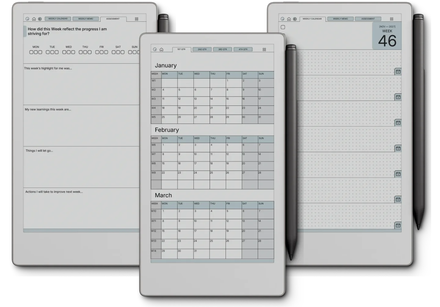 reMarkable Paper Pro Move Weekly Planner