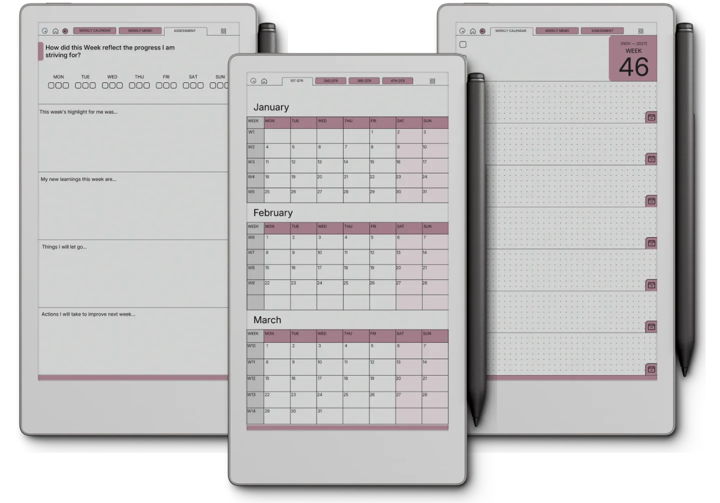 reMarkable Paper Pro Move Weekly Planner