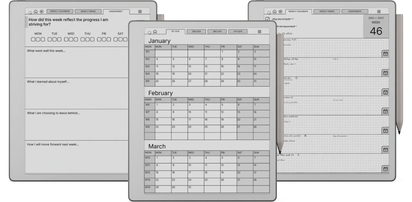 reMarkable Paper Pure Weekly Planner