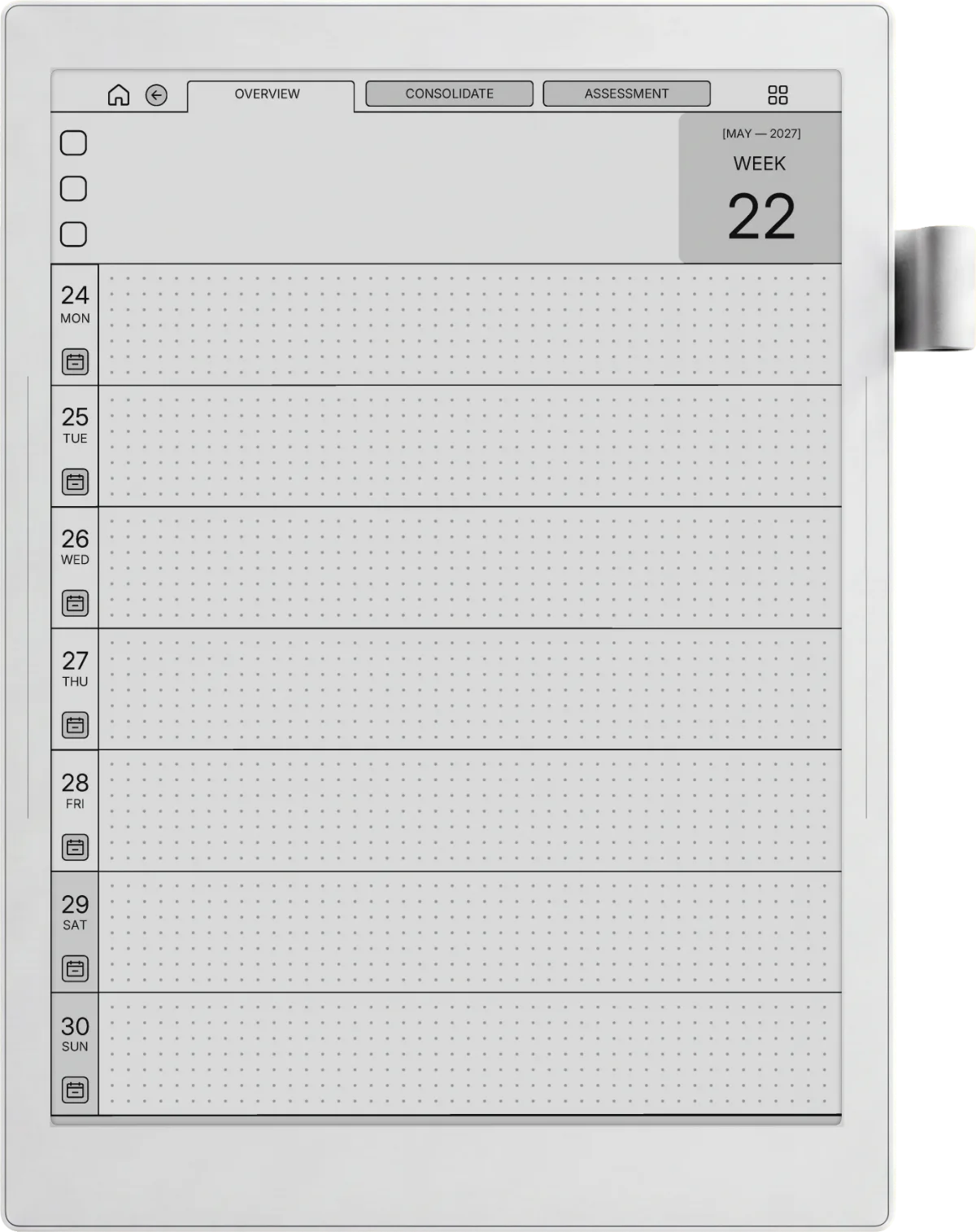 Daily Planner Supernote Manta page 1