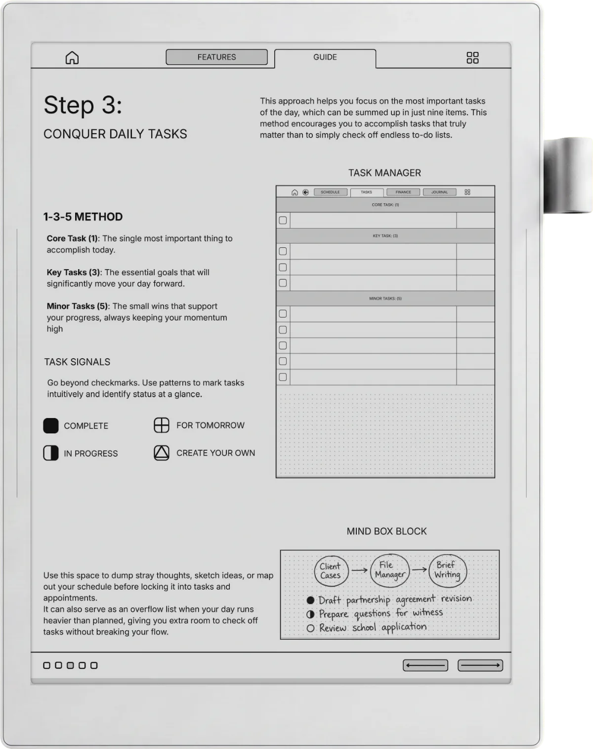 Daybook Supernote Manta page 1