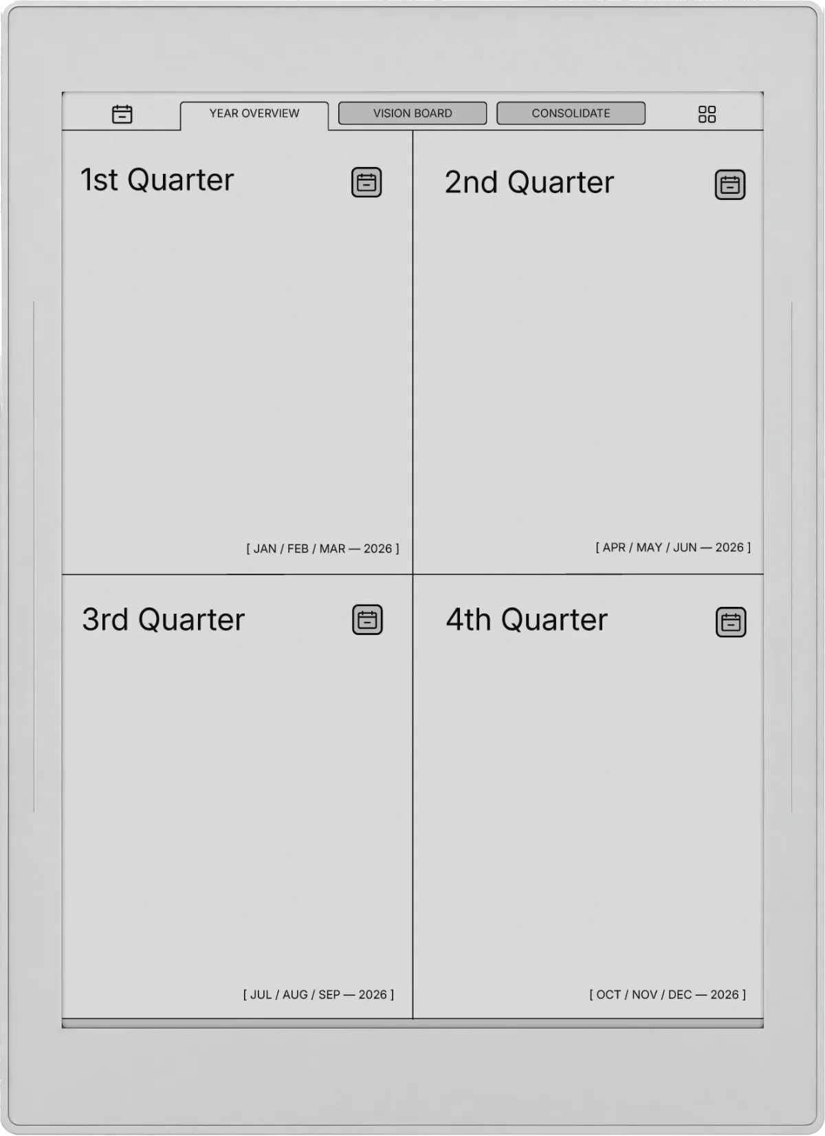 Daily Planner Supernote Nomad page 2