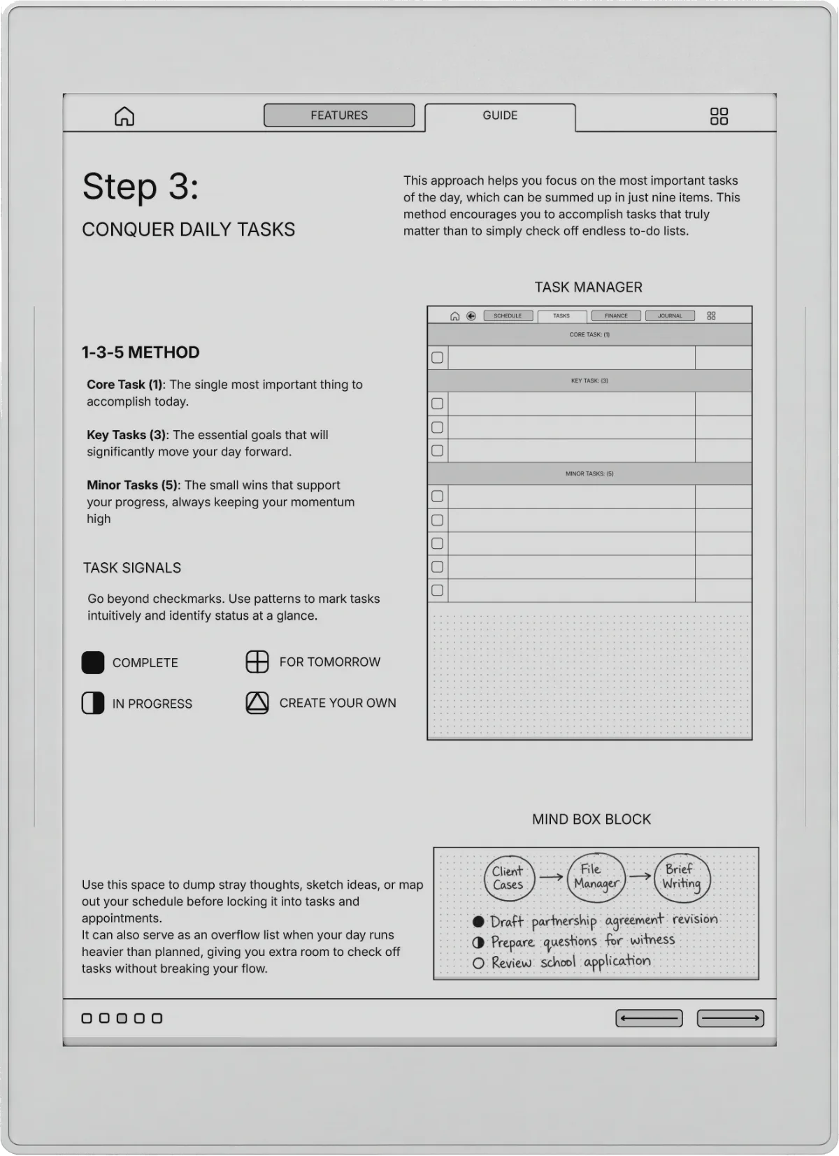 Daybook Supernote Nomad page 1