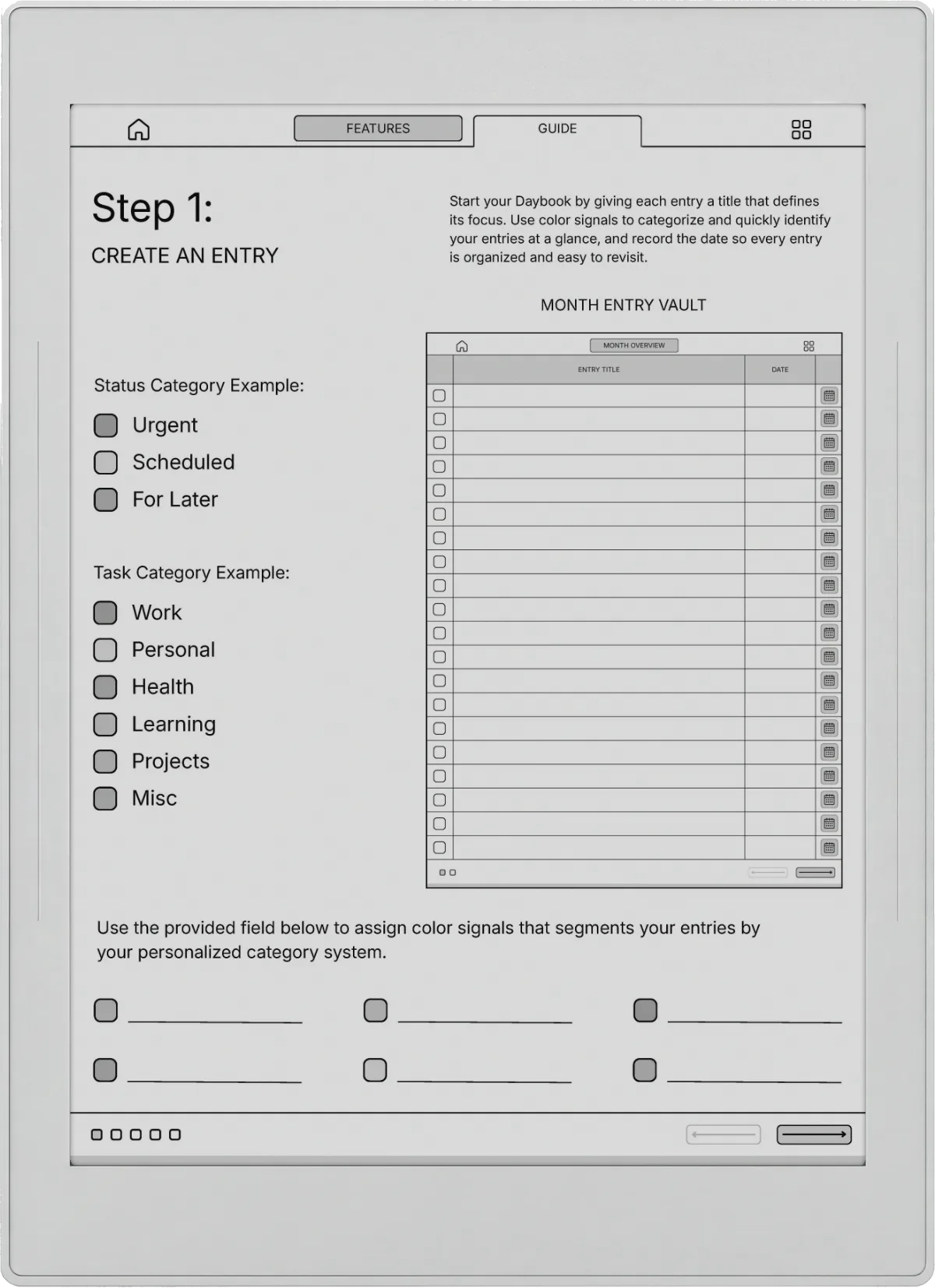 Daybook Supernote Nomad page 3