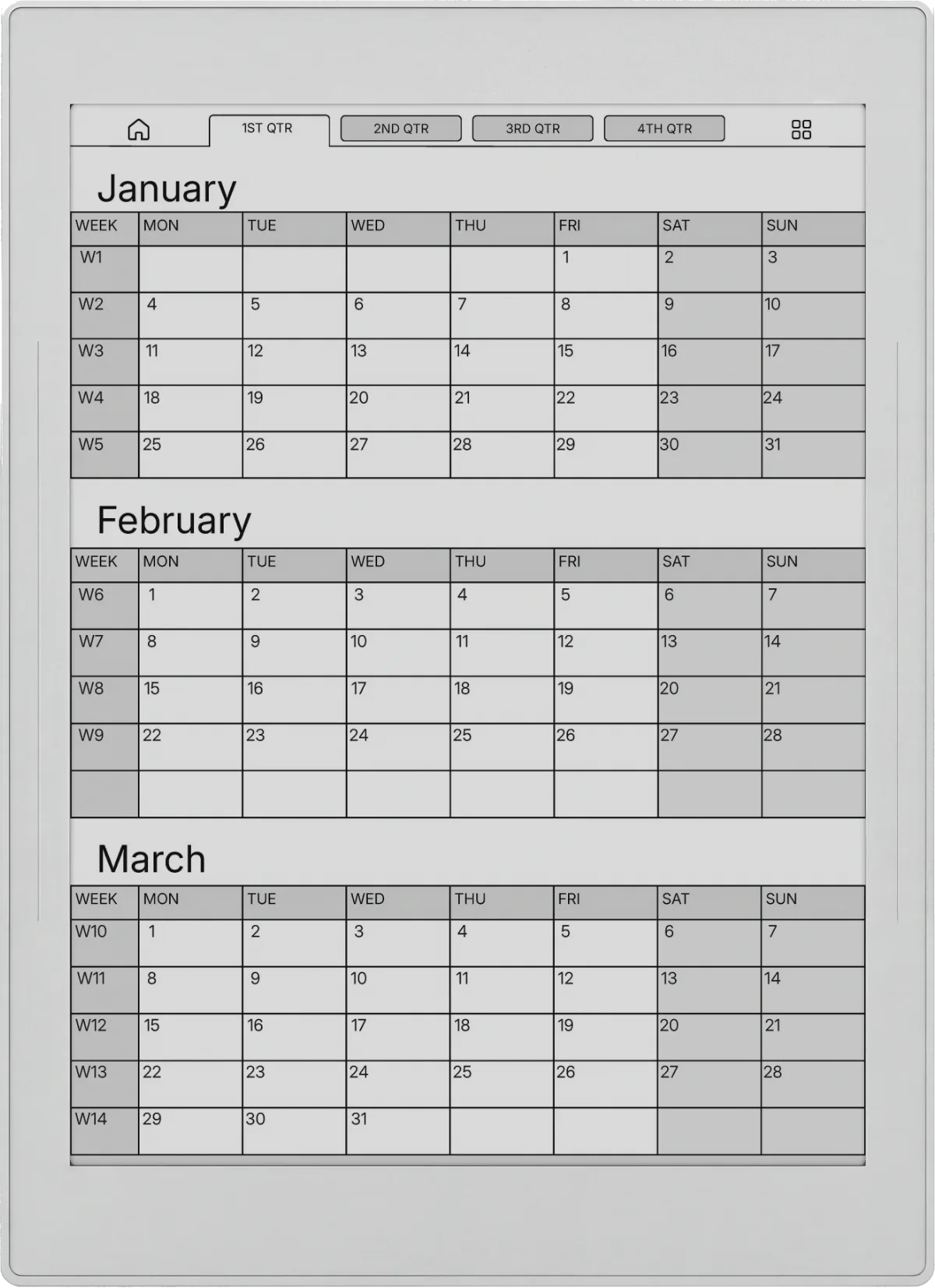 Weekly Planner Supernote Nomad page 6