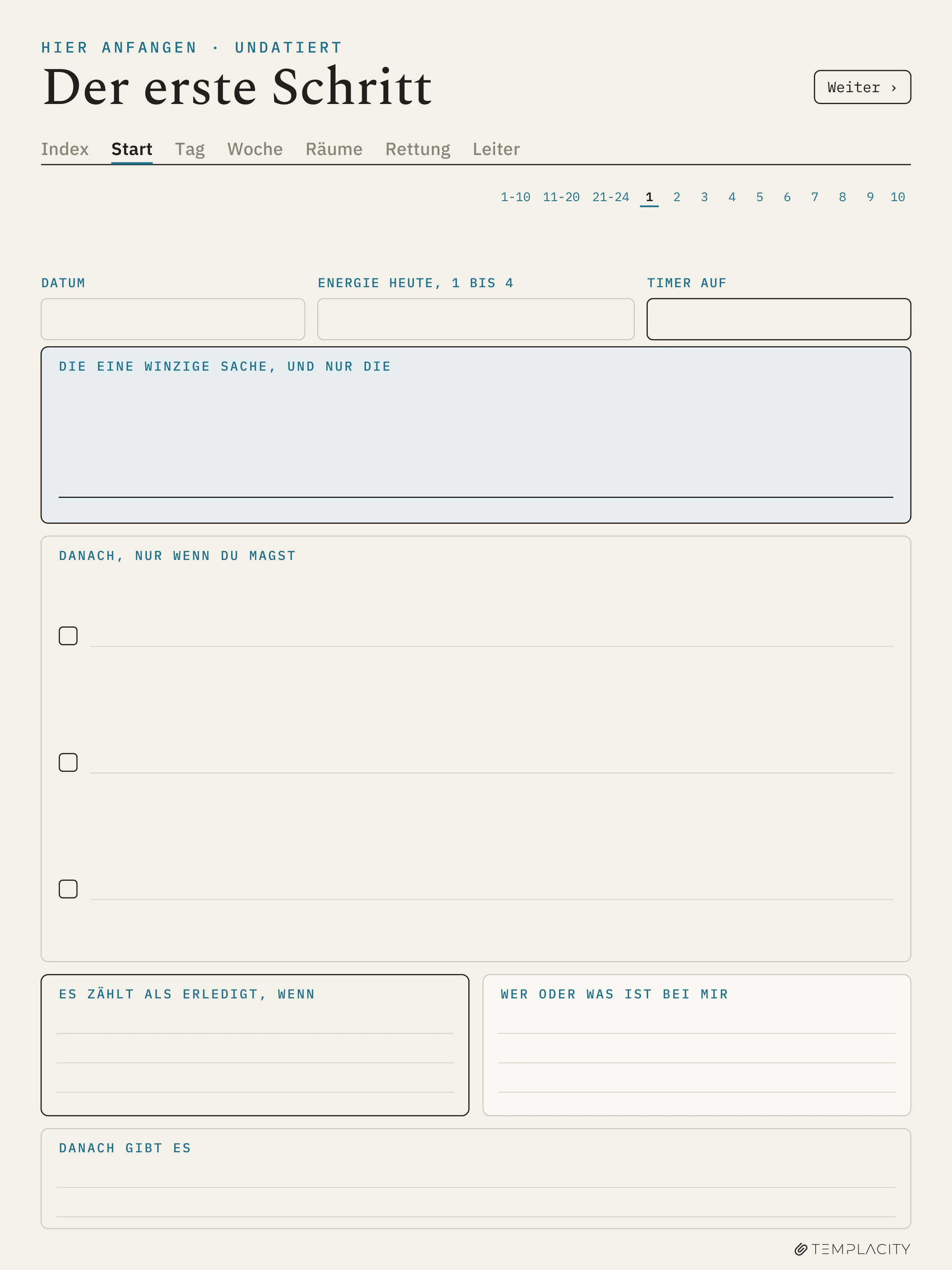 The Planner · ADHS-Putzplaner reMarkable Paper Pro Seite 6