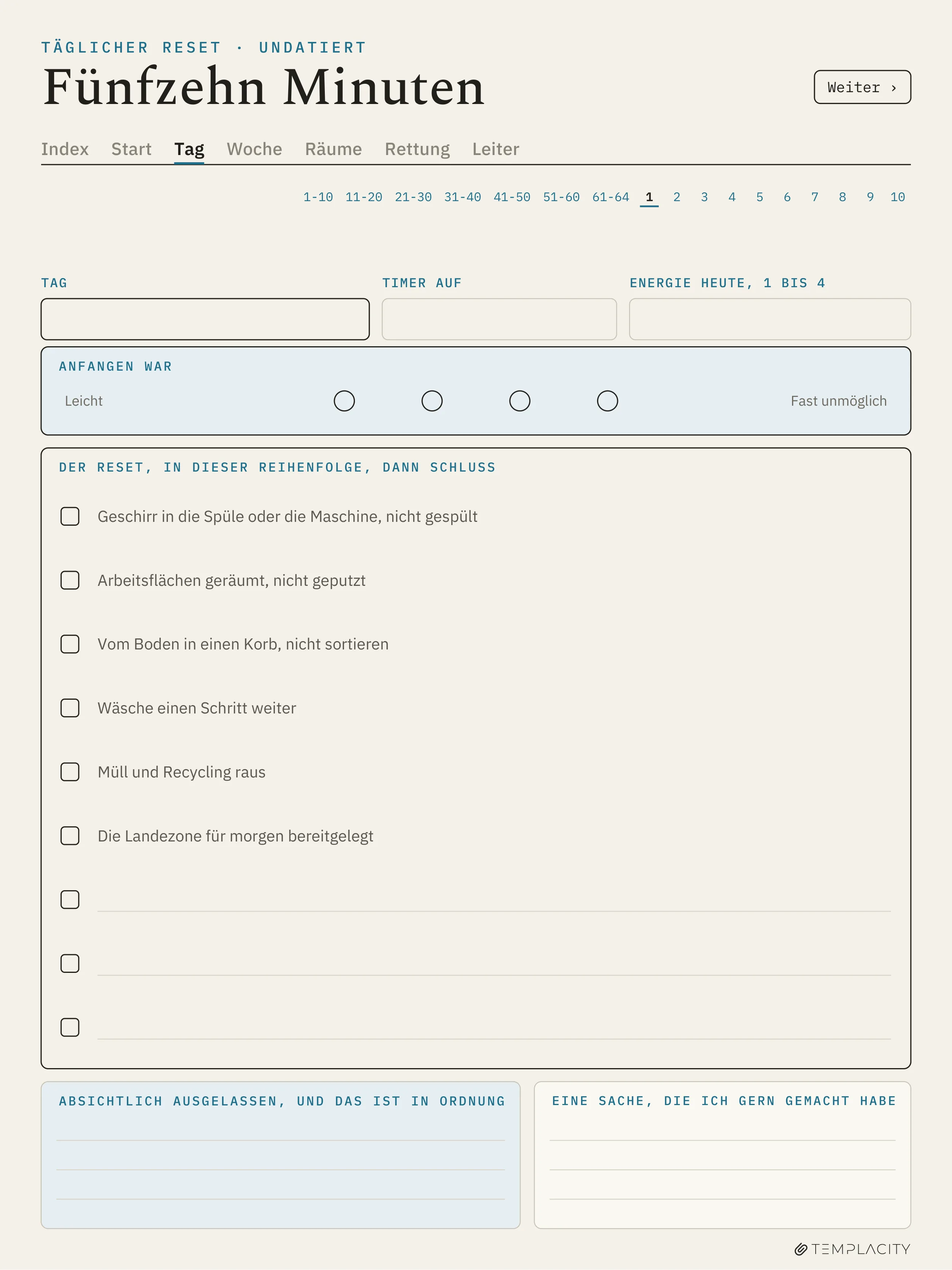 The Planner · ADHS-Putzplaner reMarkable Paper Pro Seite 7