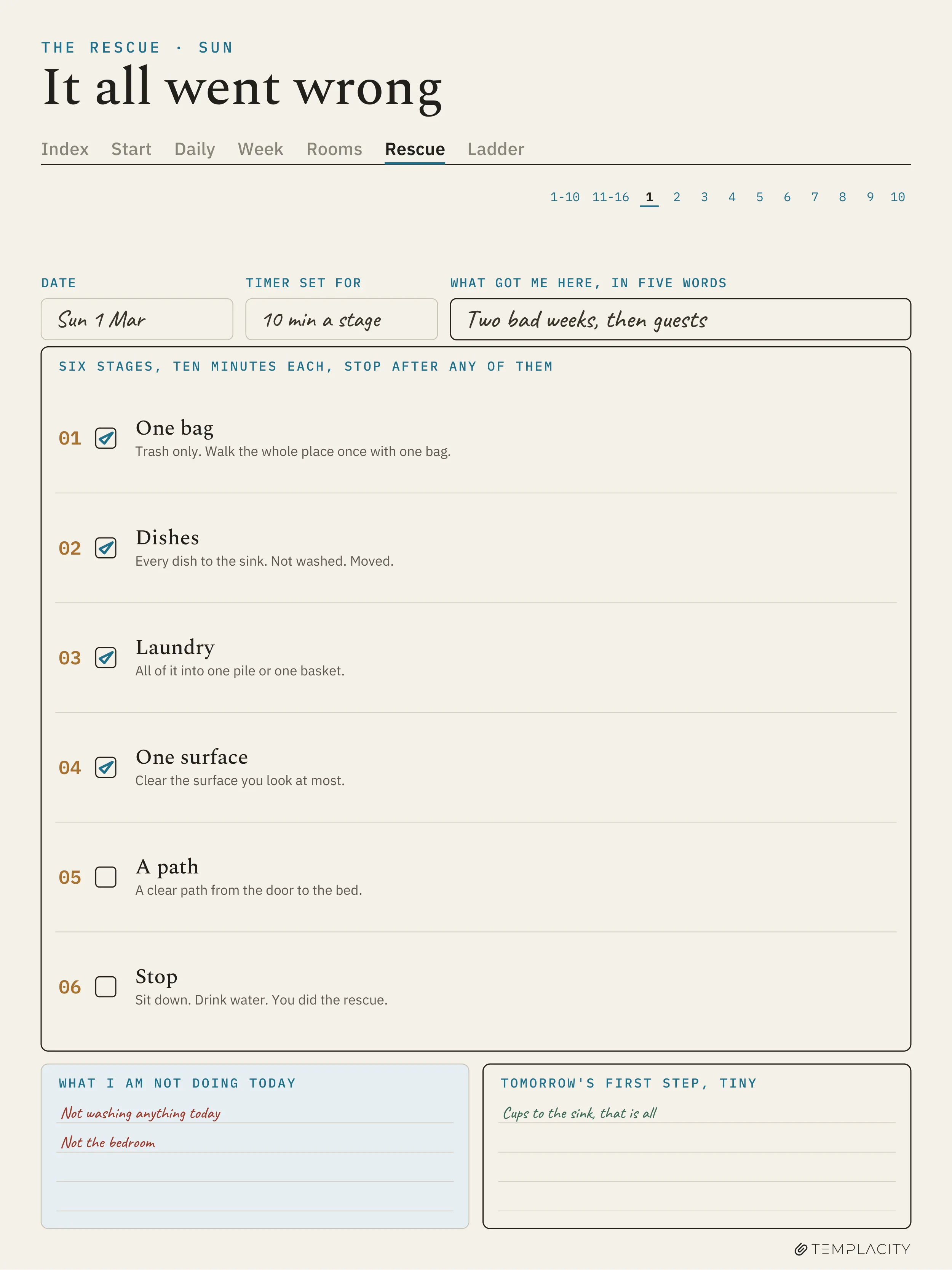 The Planner · ADHD Cleaning Planner reMarkable Paper Pro page 4