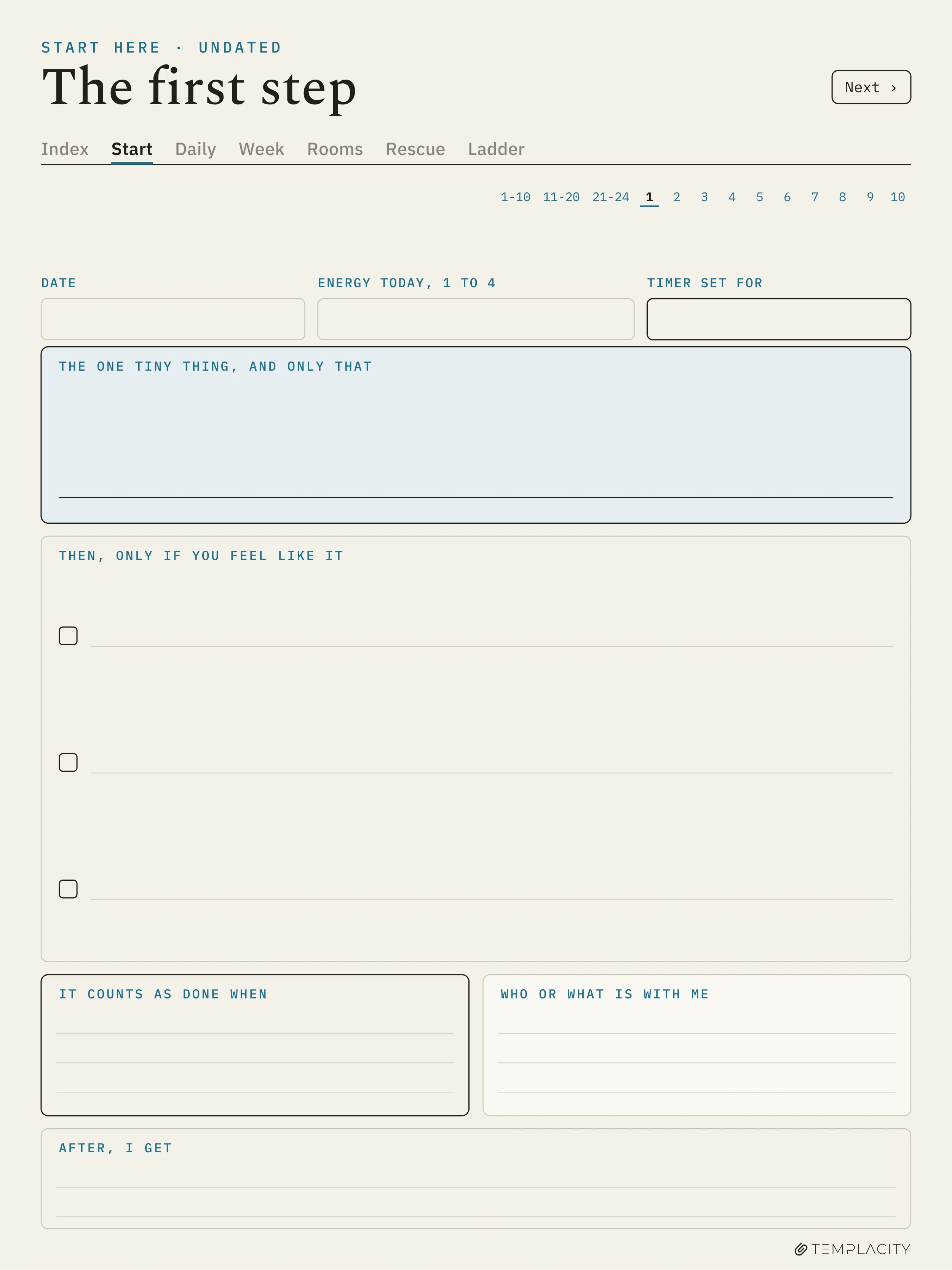 The Planner · ADHD Cleaning Planner reMarkable Paper Pro page 6