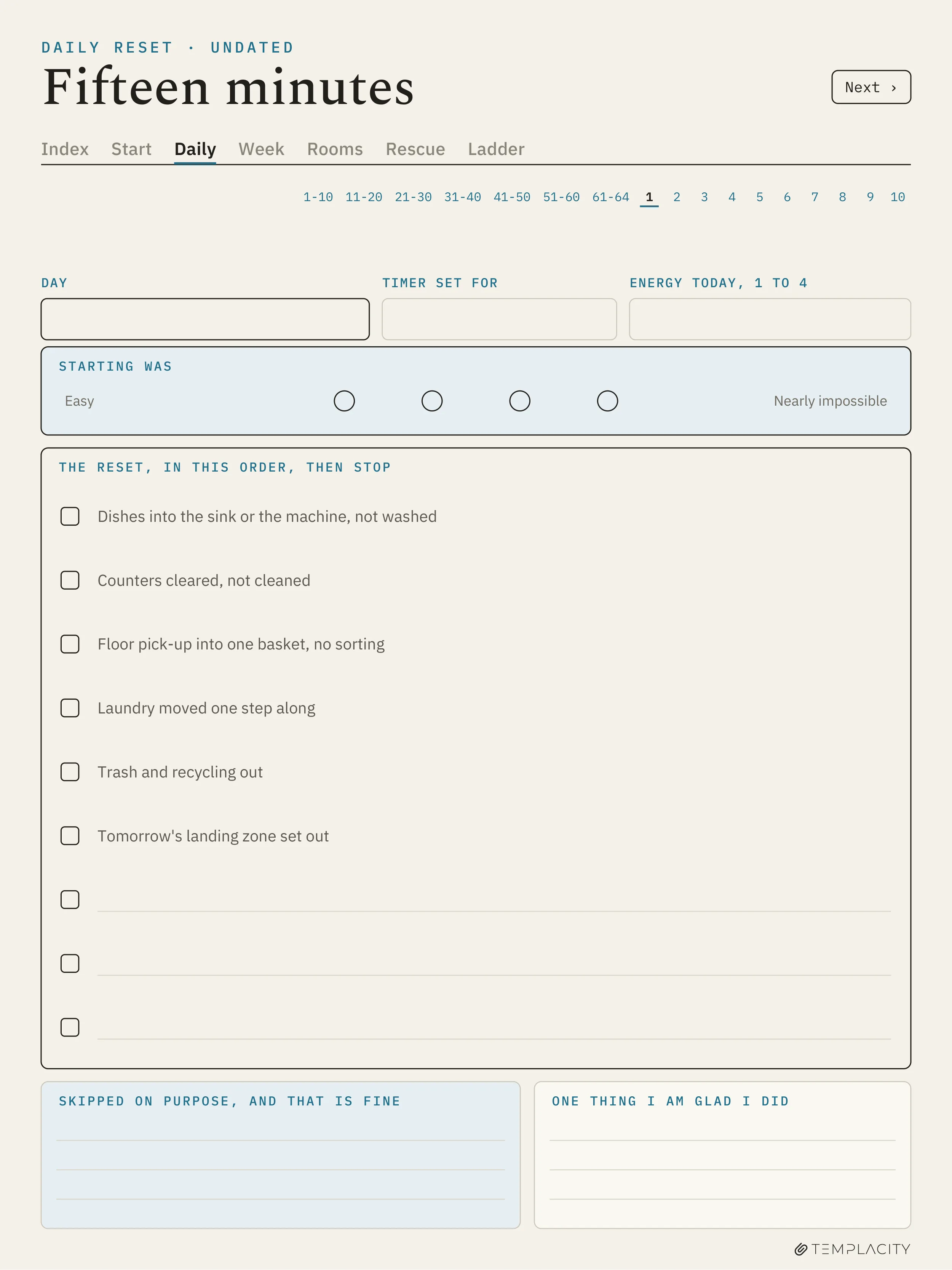 The Planner · ADHD Cleaning Planner reMarkable Paper Pro page 7