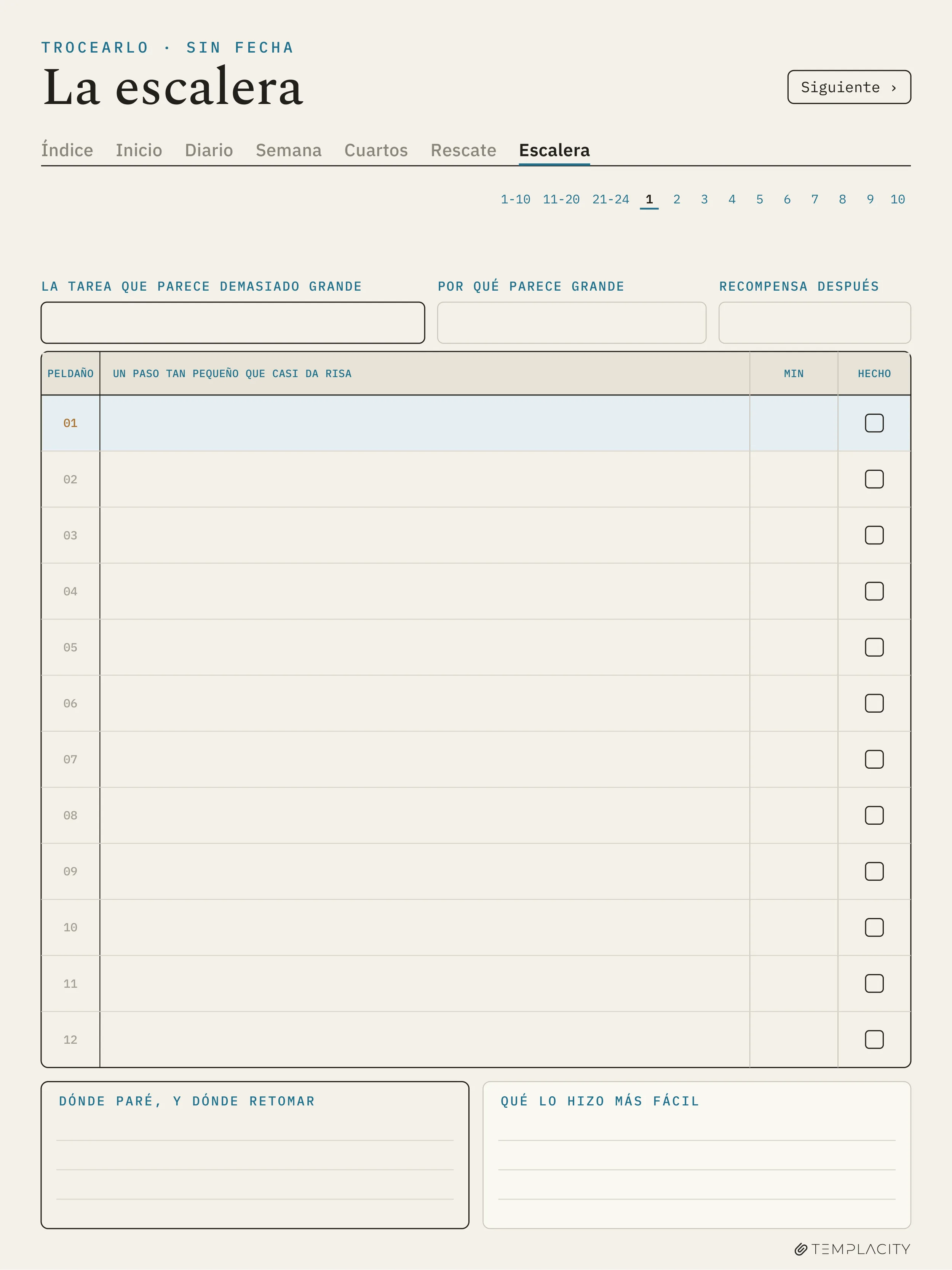 The Planner · Planificador de limpieza para TDAH reMarkable Paper Pro página 10