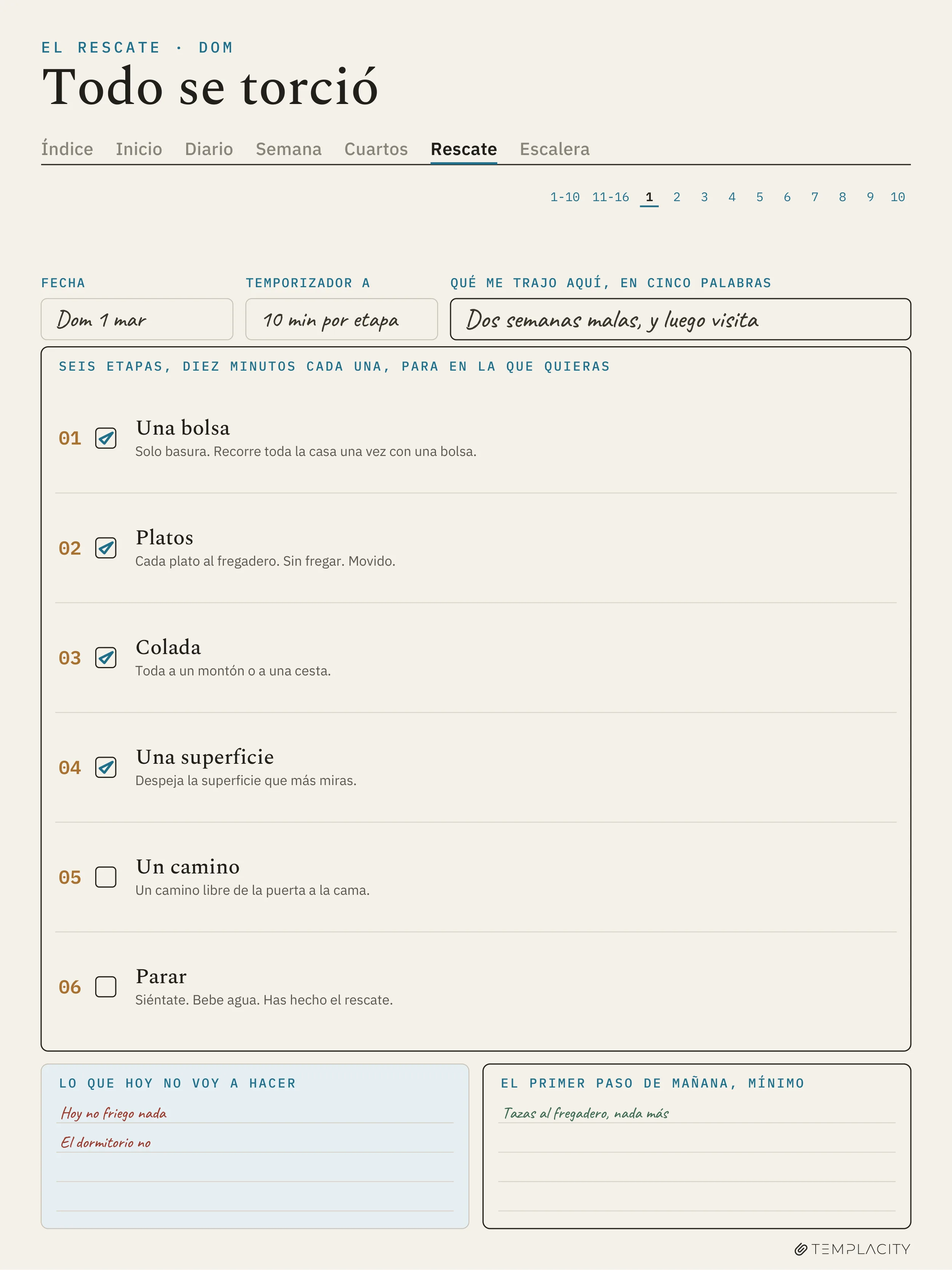 The Planner · Planificador de limpieza para TDAH reMarkable Paper Pro página 4