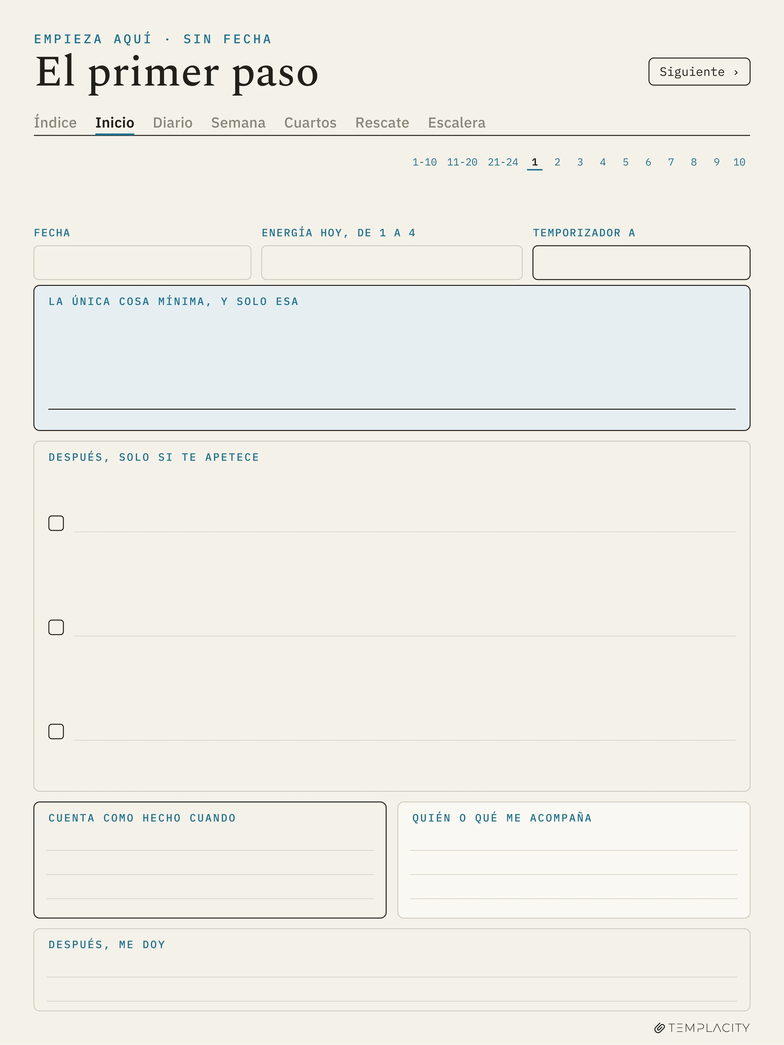 The Planner · Planificador de limpieza para TDAH reMarkable Paper Pro página 6