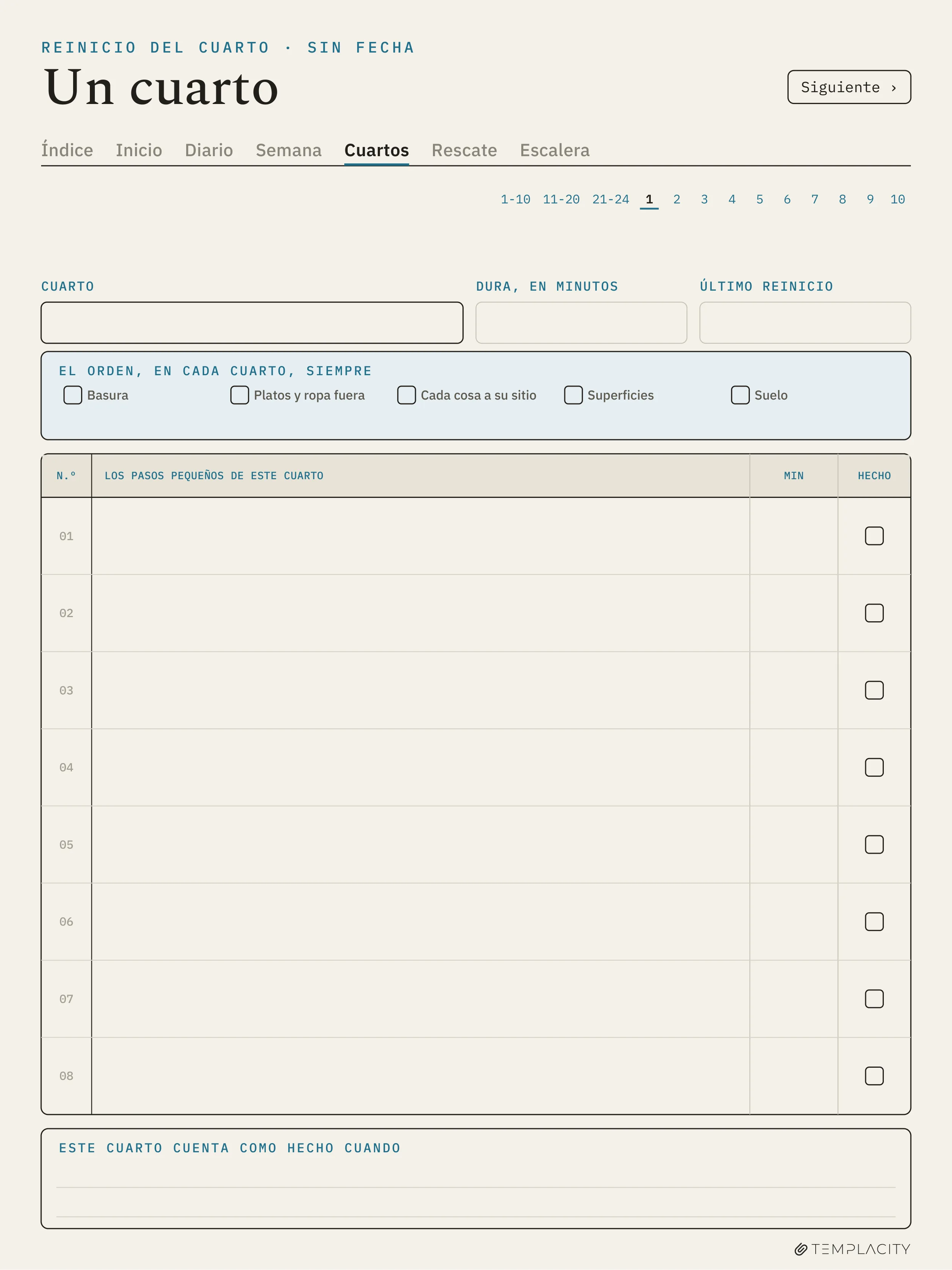 The Planner · Planificador de limpieza para TDAH reMarkable Paper Pro página 8