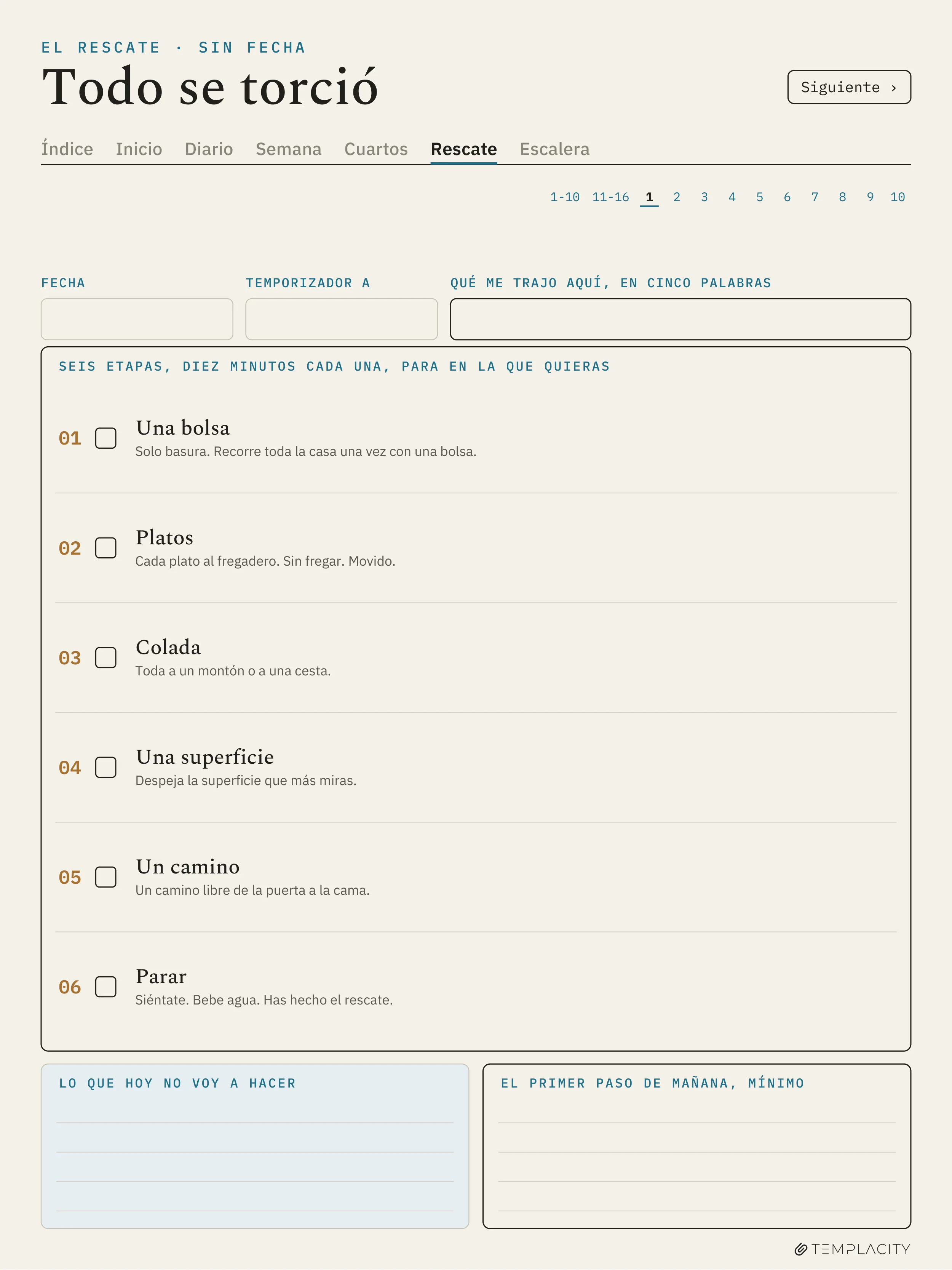 The Planner · Planificador de limpieza para TDAH reMarkable Paper Pro página 9