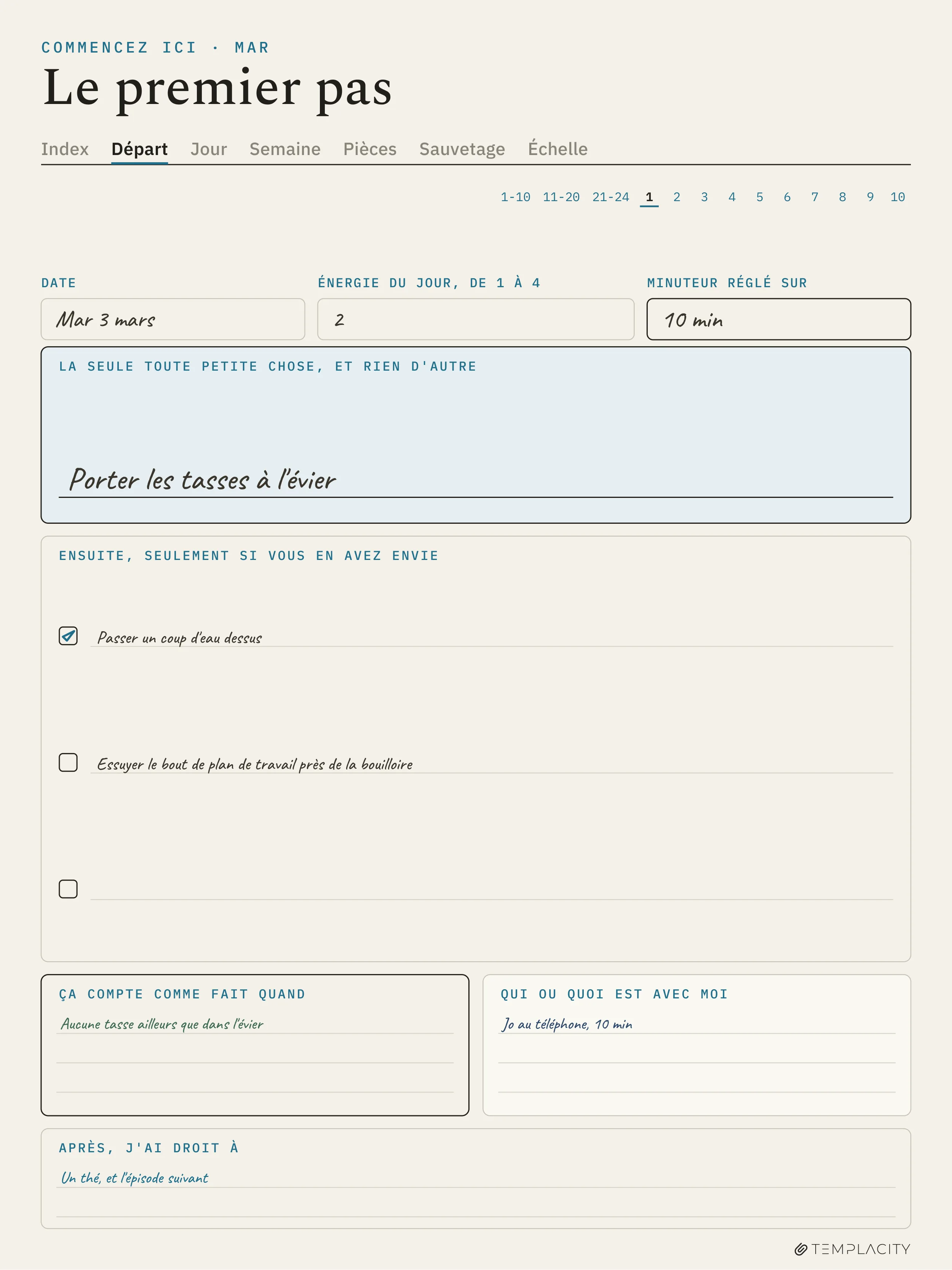 The Planner · ADHD Cleaning Planner reMarkable Paper Pro page 1