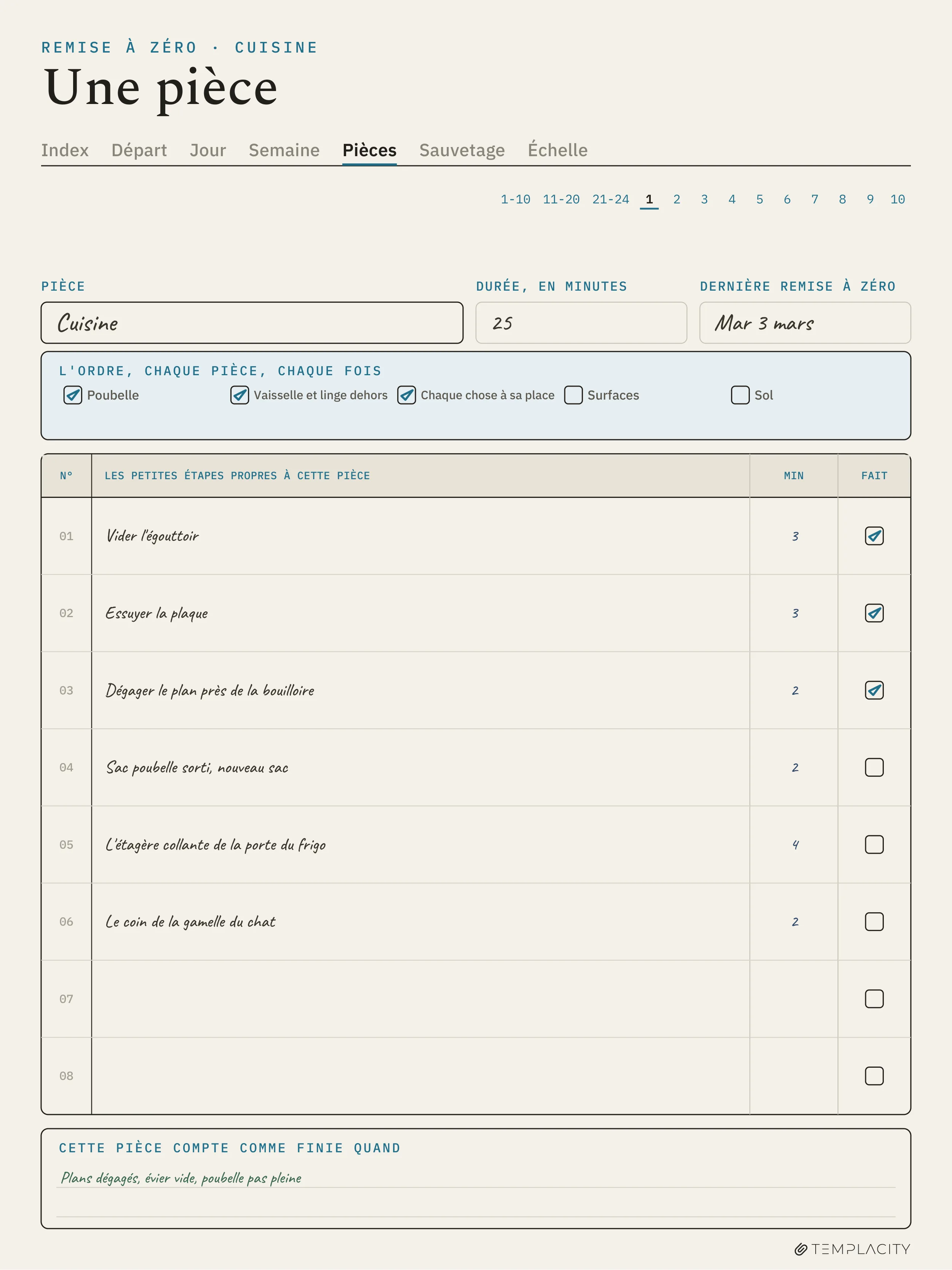 The Planner · ADHD Cleaning Planner reMarkable Paper Pro page 3
