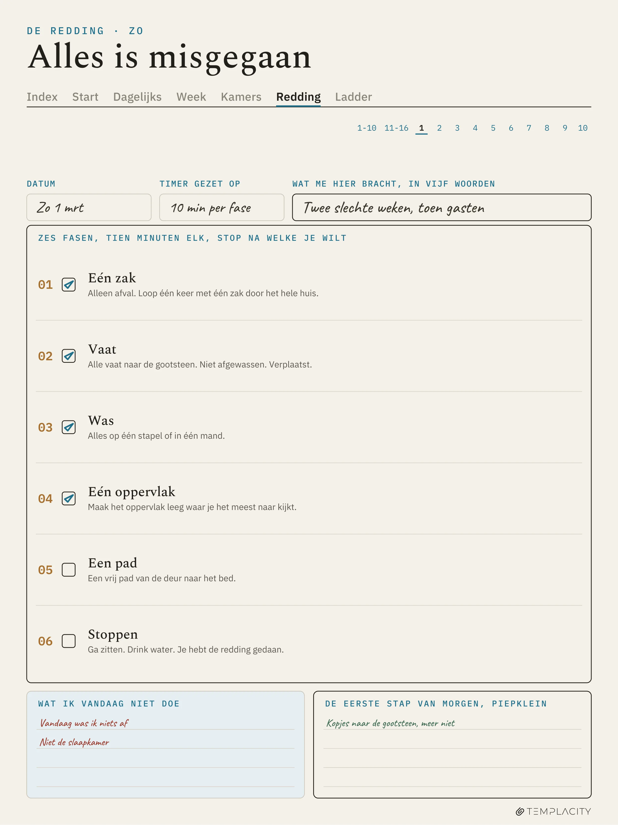 The Planner · ADHD-schoonmaakplanner reMarkable Paper Pro pagina 4