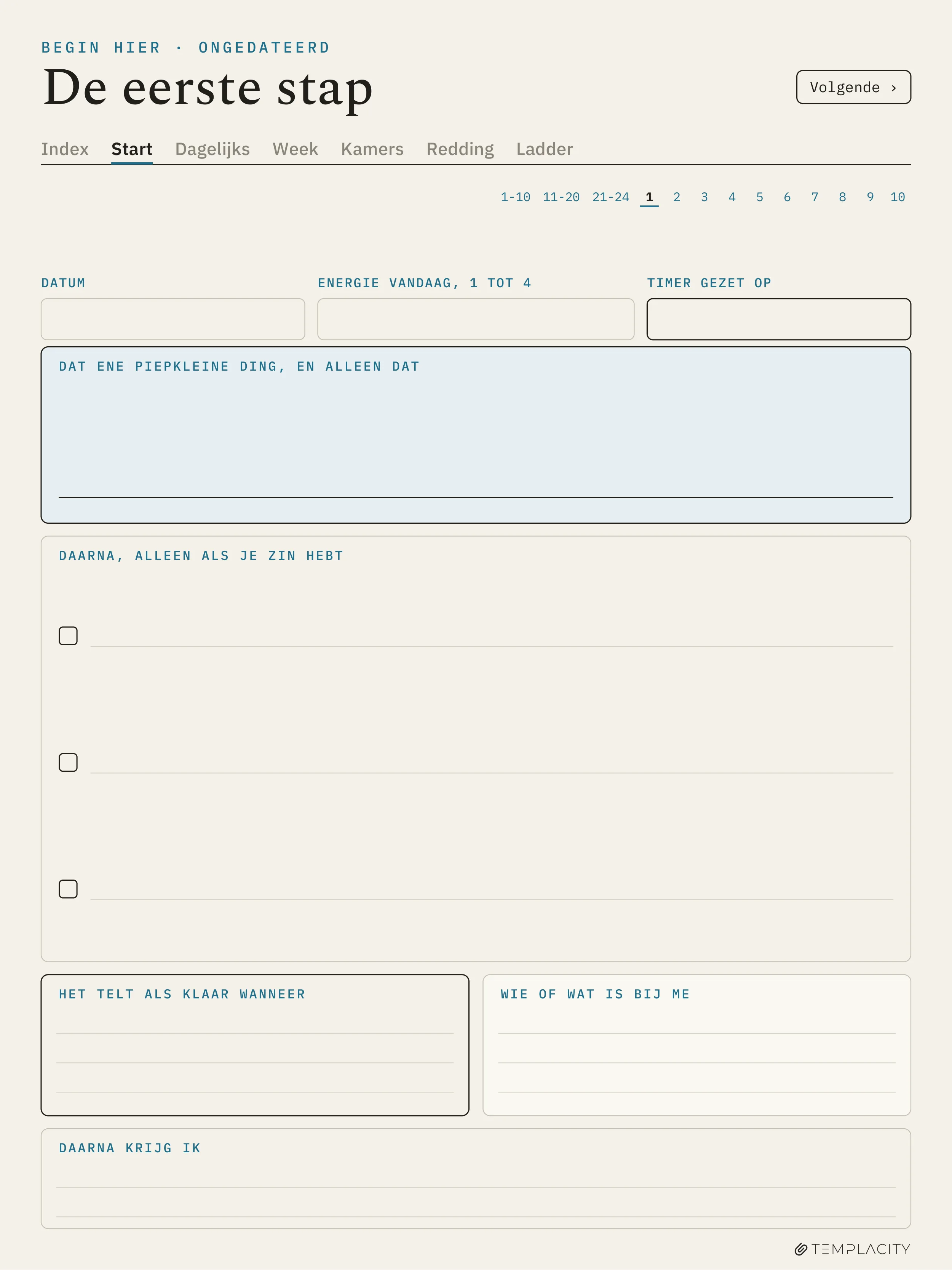 The Planner · ADHD-schoonmaakplanner reMarkable Paper Pro pagina 6