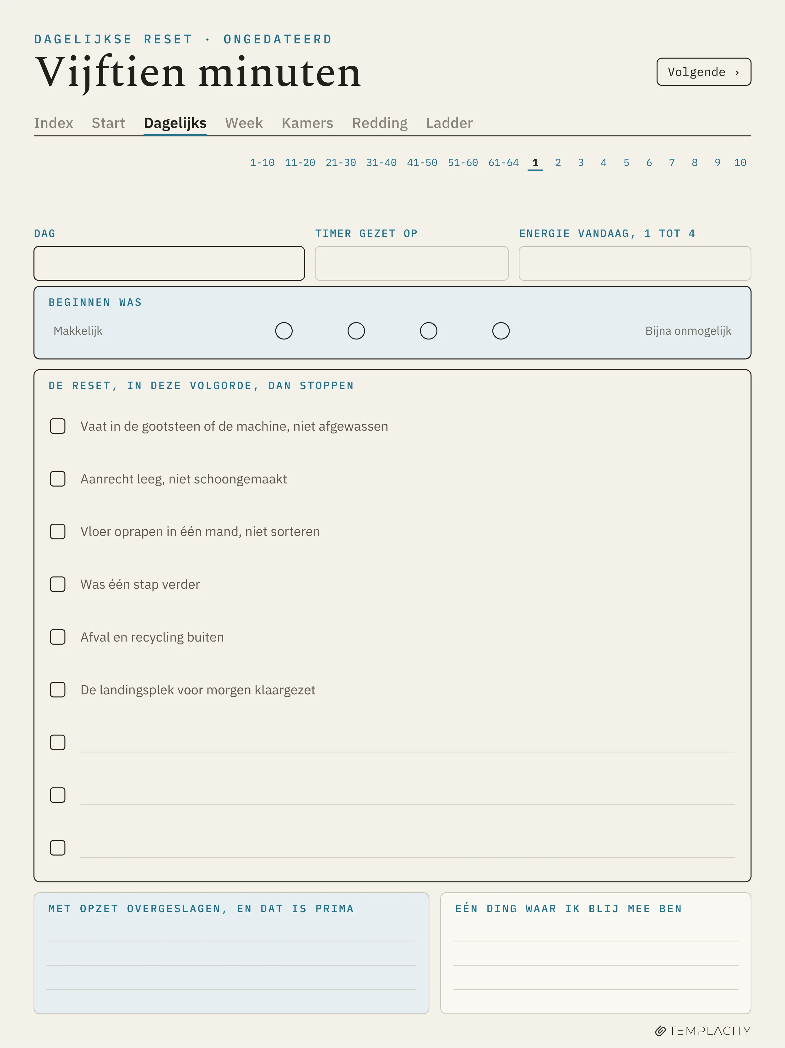 The Planner · ADHD-schoonmaakplanner reMarkable Paper Pro pagina 7