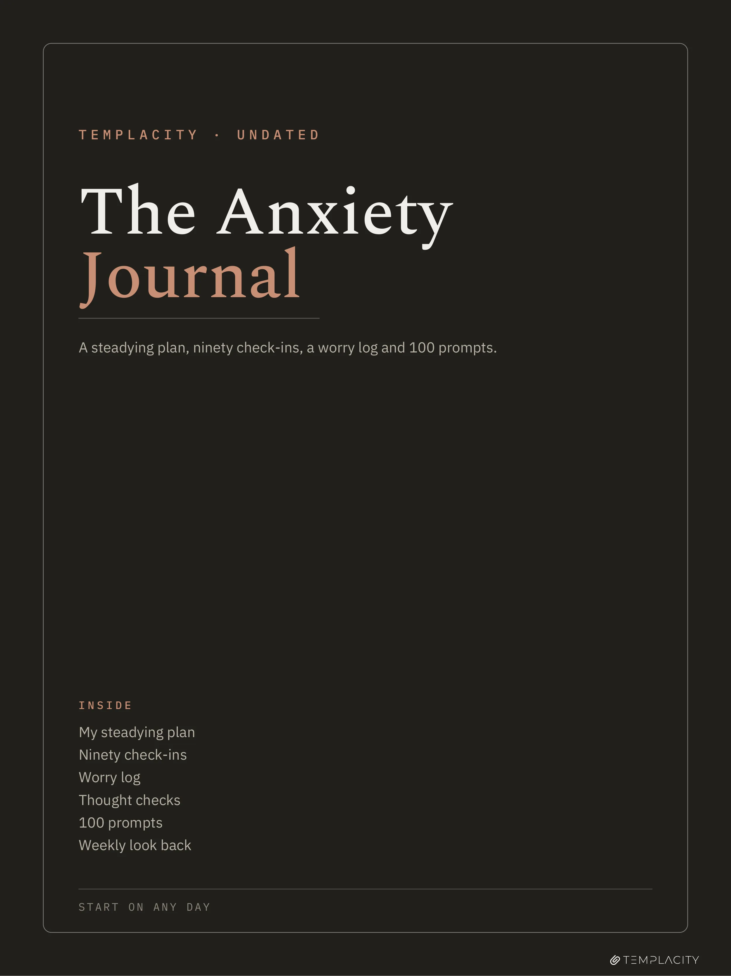 The Anxiety Journal reMarkable Paper Pro page 3