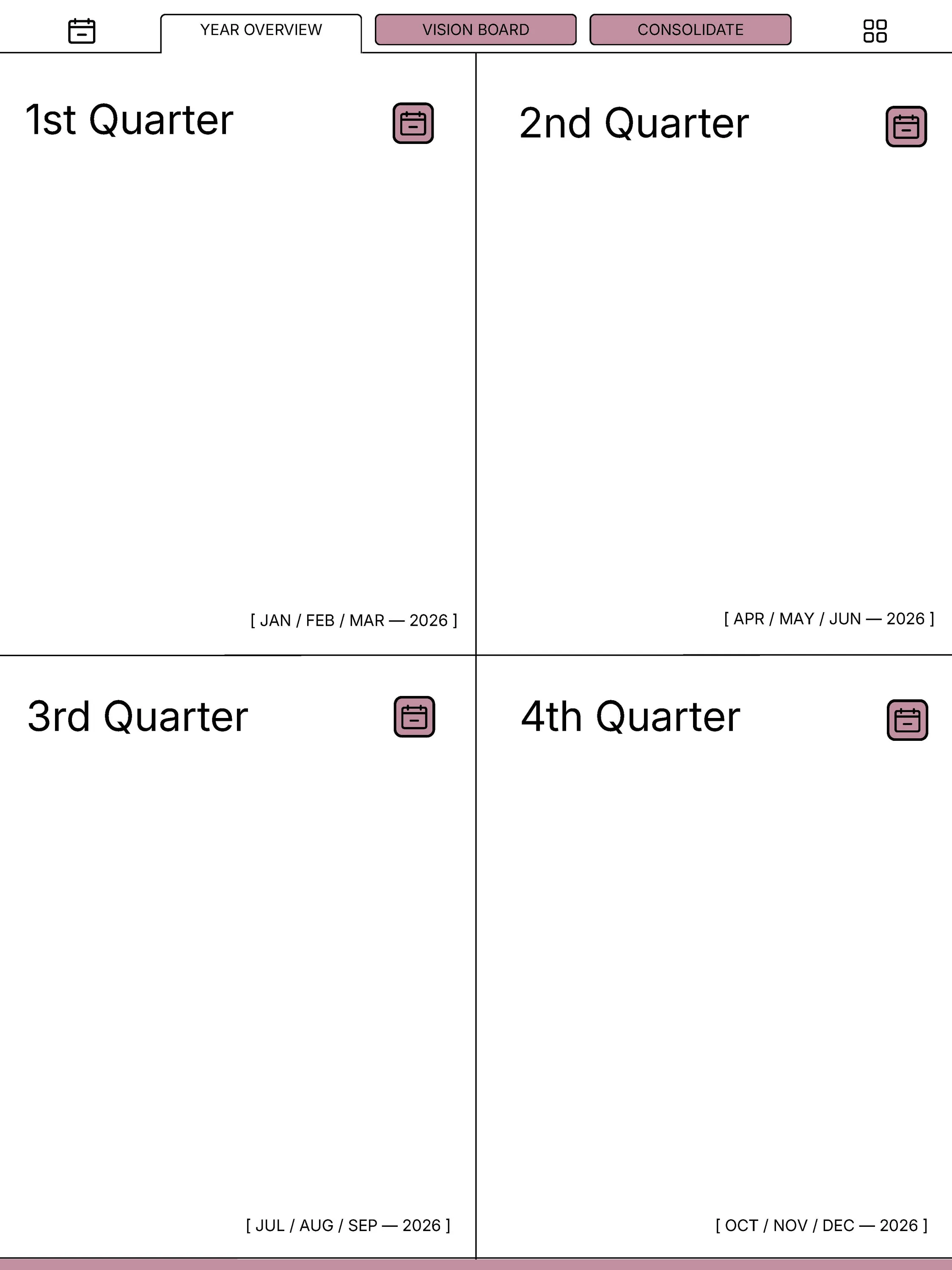 reMarkable Paper Pro Daily Planner — page 2