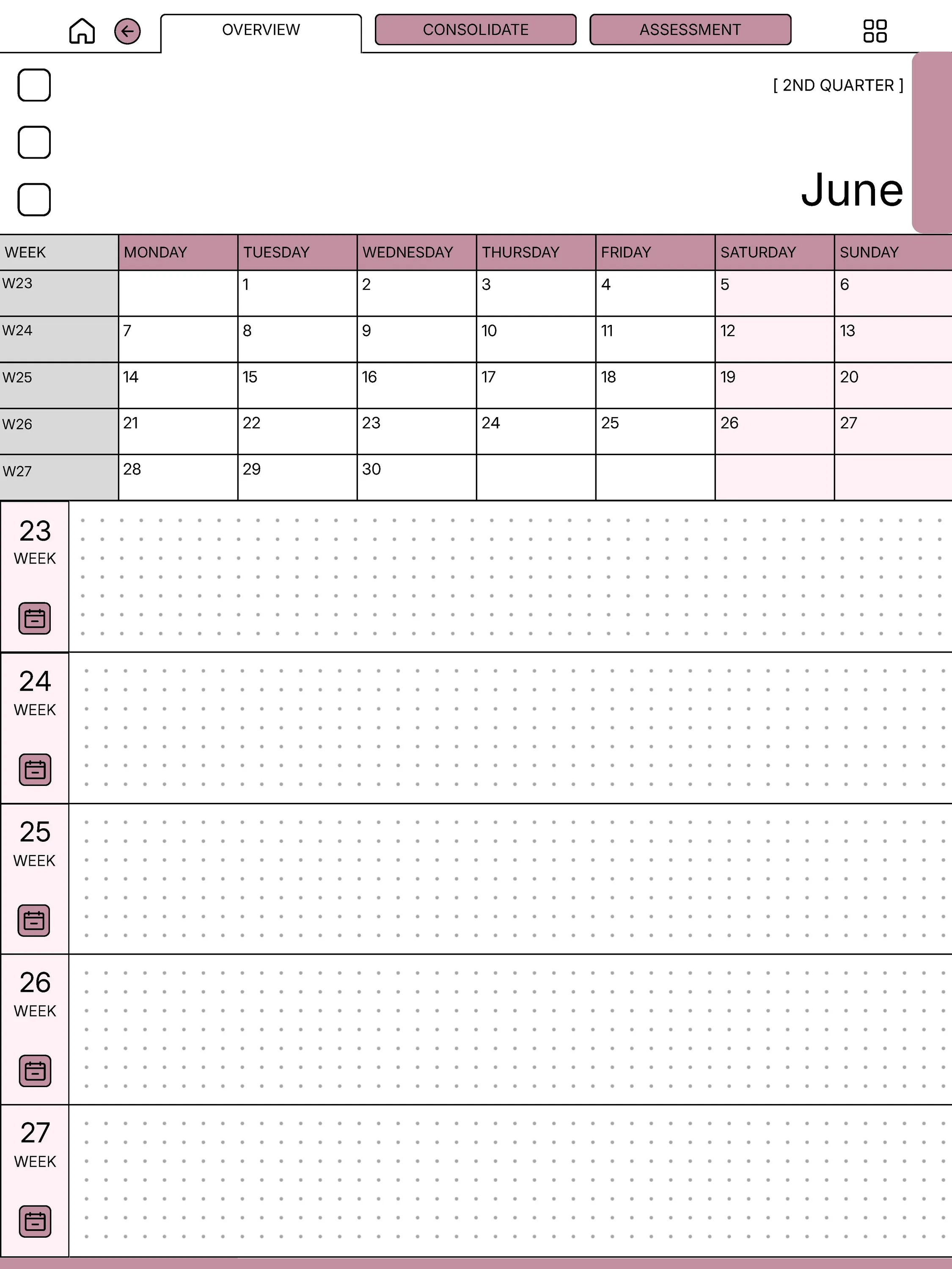 reMarkable Paper Pro Daily Planner — page 3