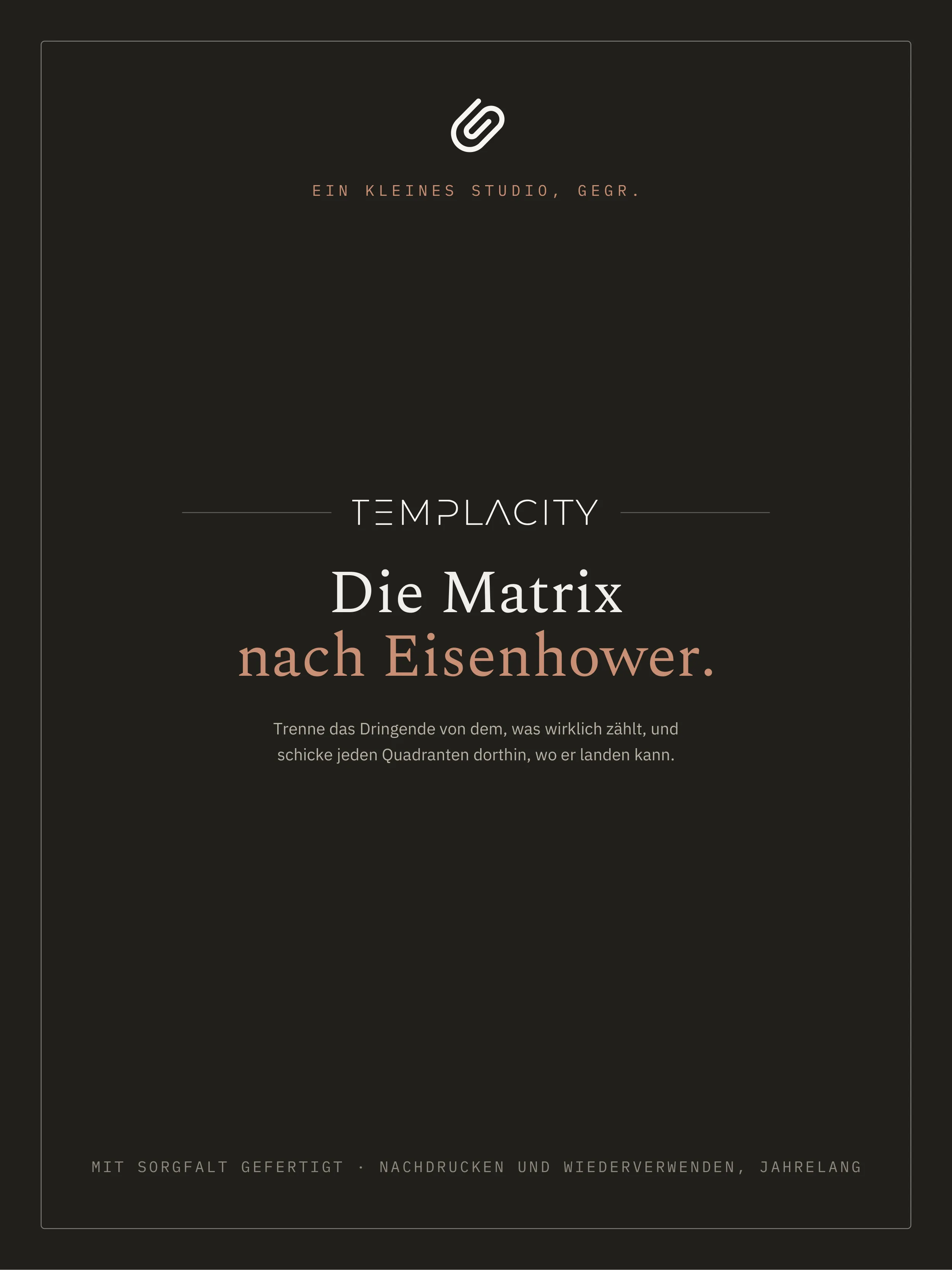 The Planner · Eisenhower-Matrix reMarkable Paper Pro Seite 5