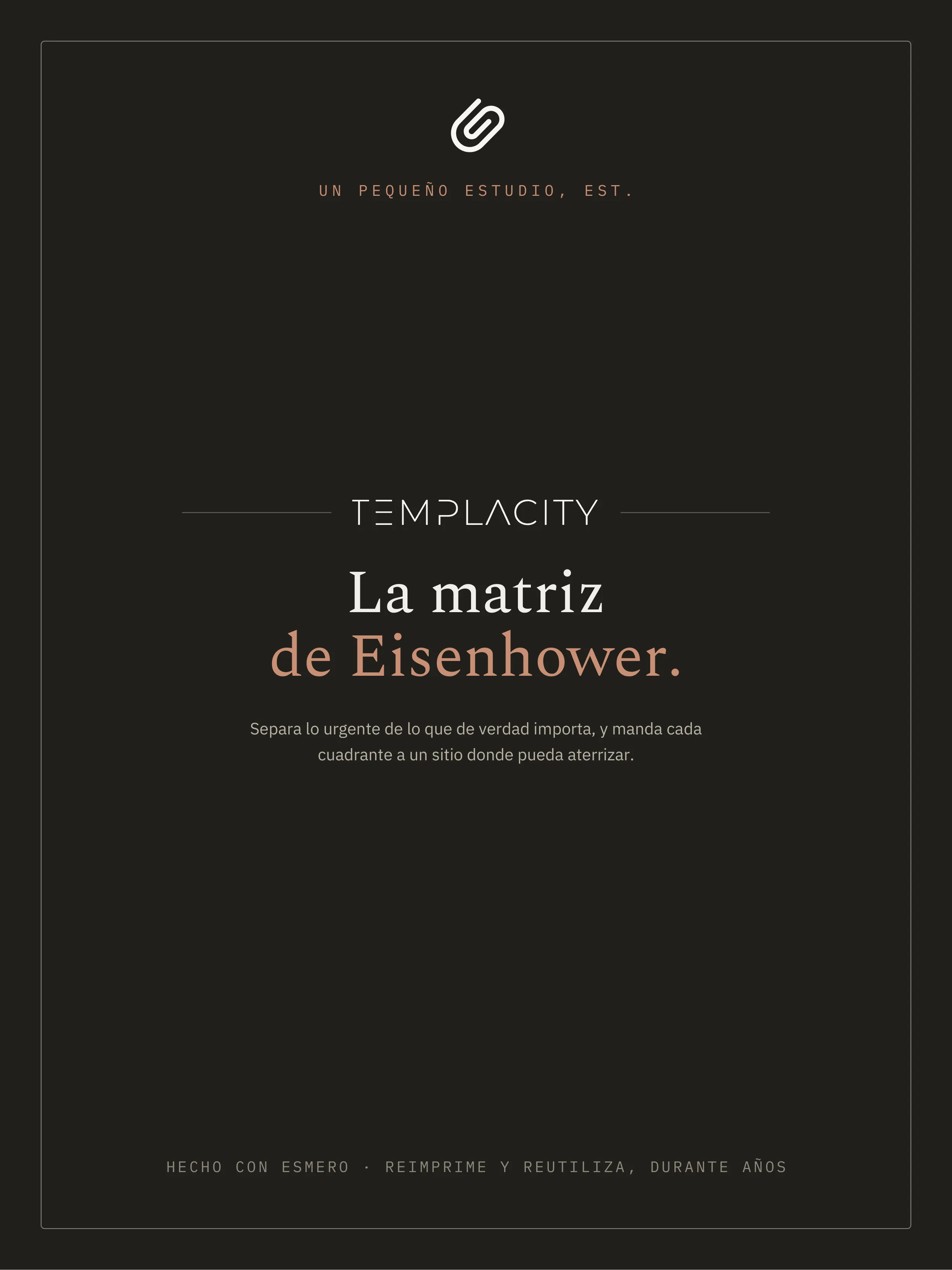 The Planner · Matriz de Eisenhower reMarkable Paper Pro página 5
