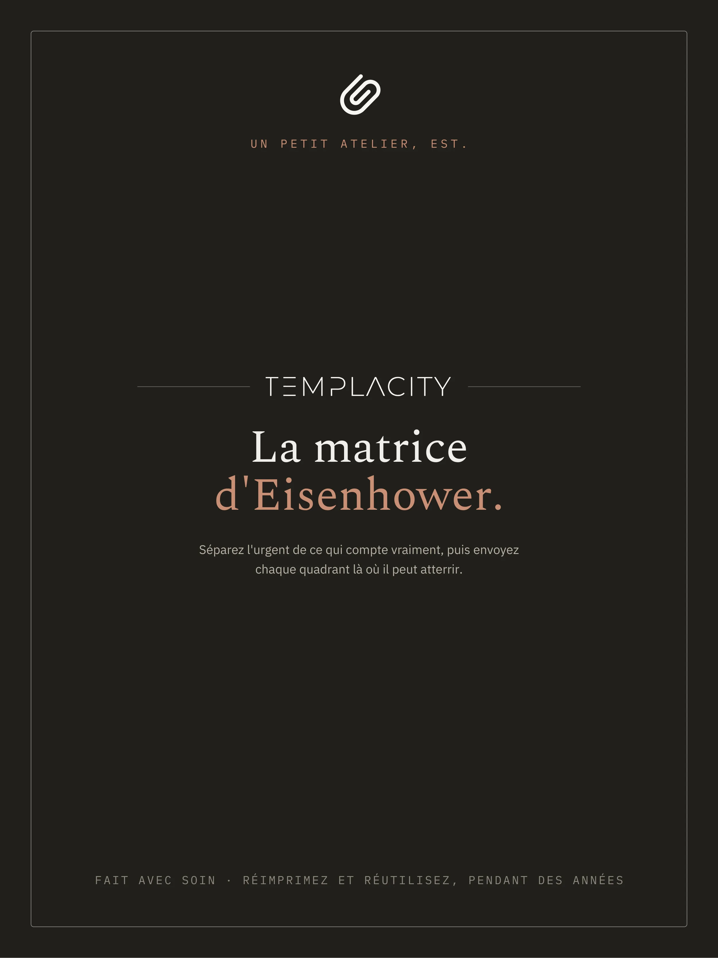 Le Planner · Matrice d'Eisenhower reMarkable Paper Pro page 5