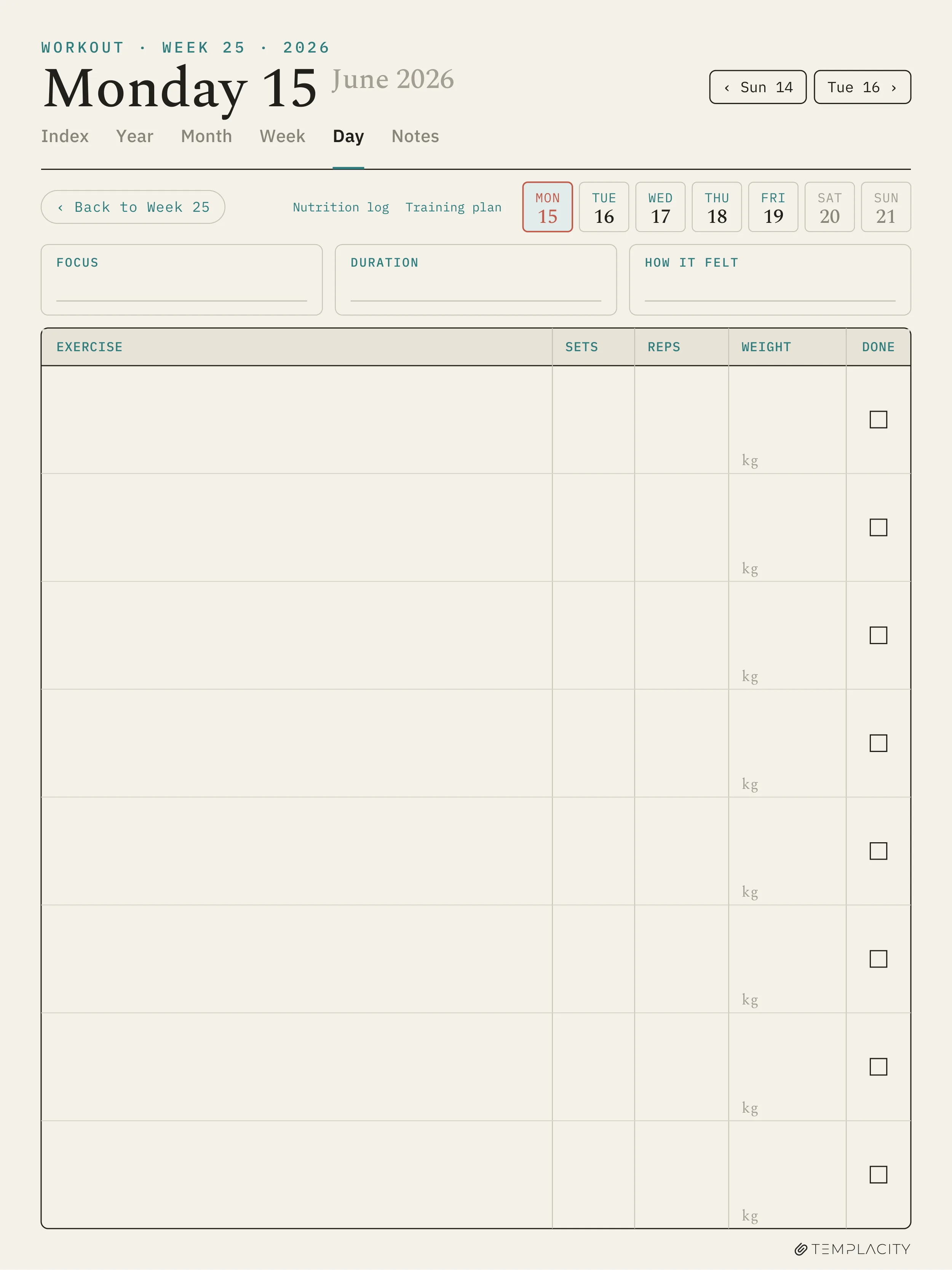 The Planner · Workout Boox Note Air5 C page 1