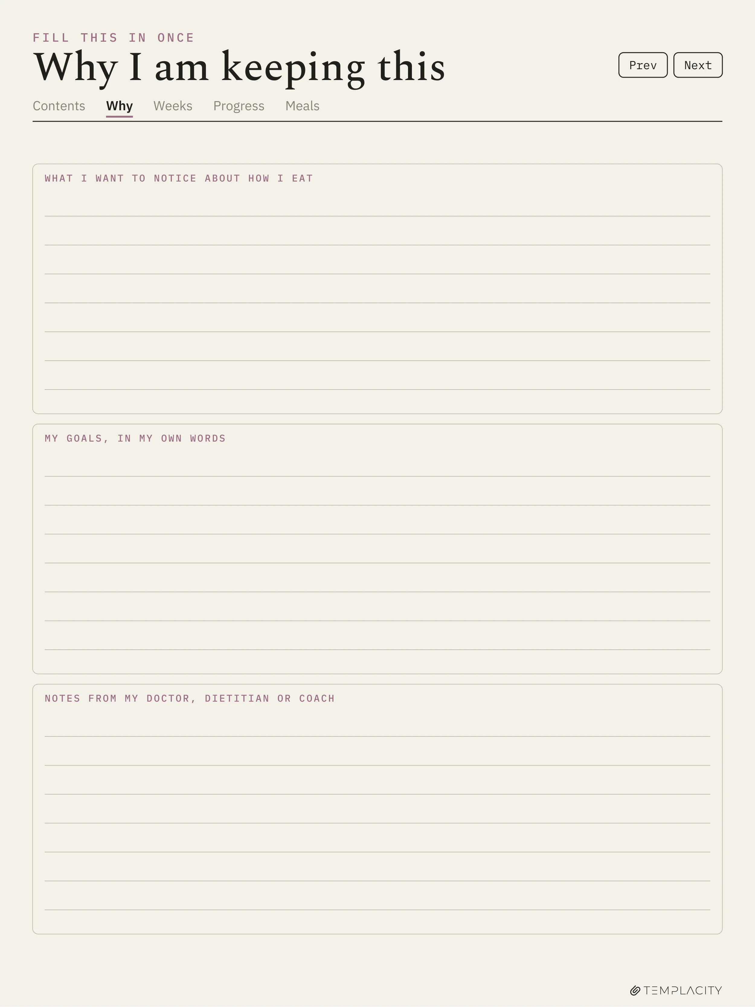 The Food Diary reMarkable Paper Pro page 3