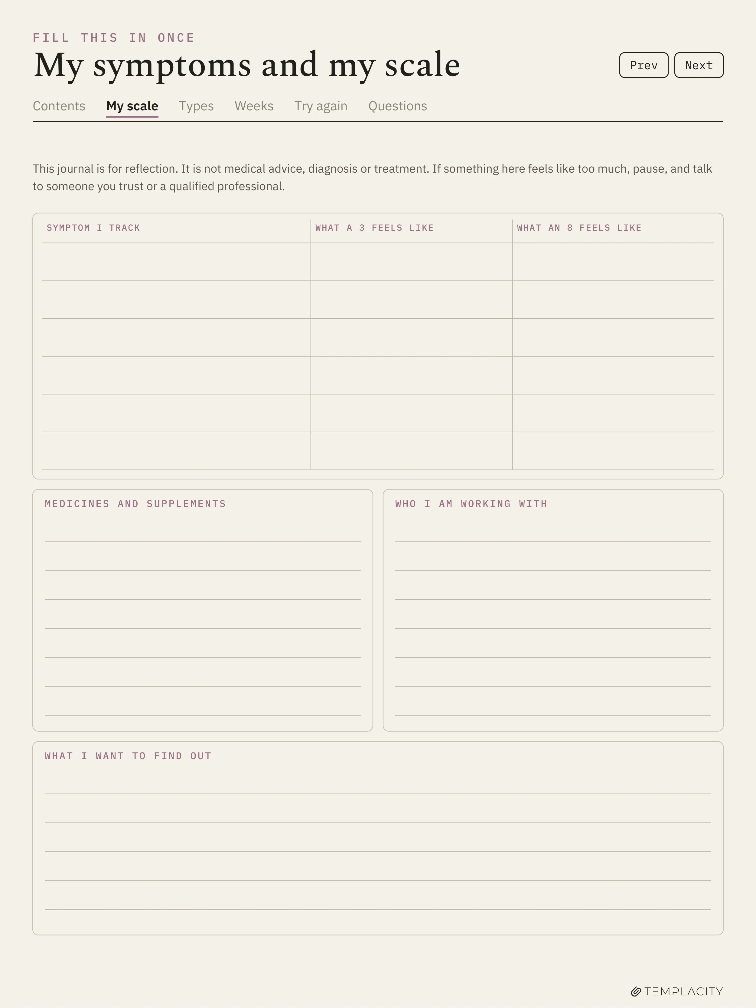 The Food & Symptom Diary reMarkable Paper Pro Seite 3