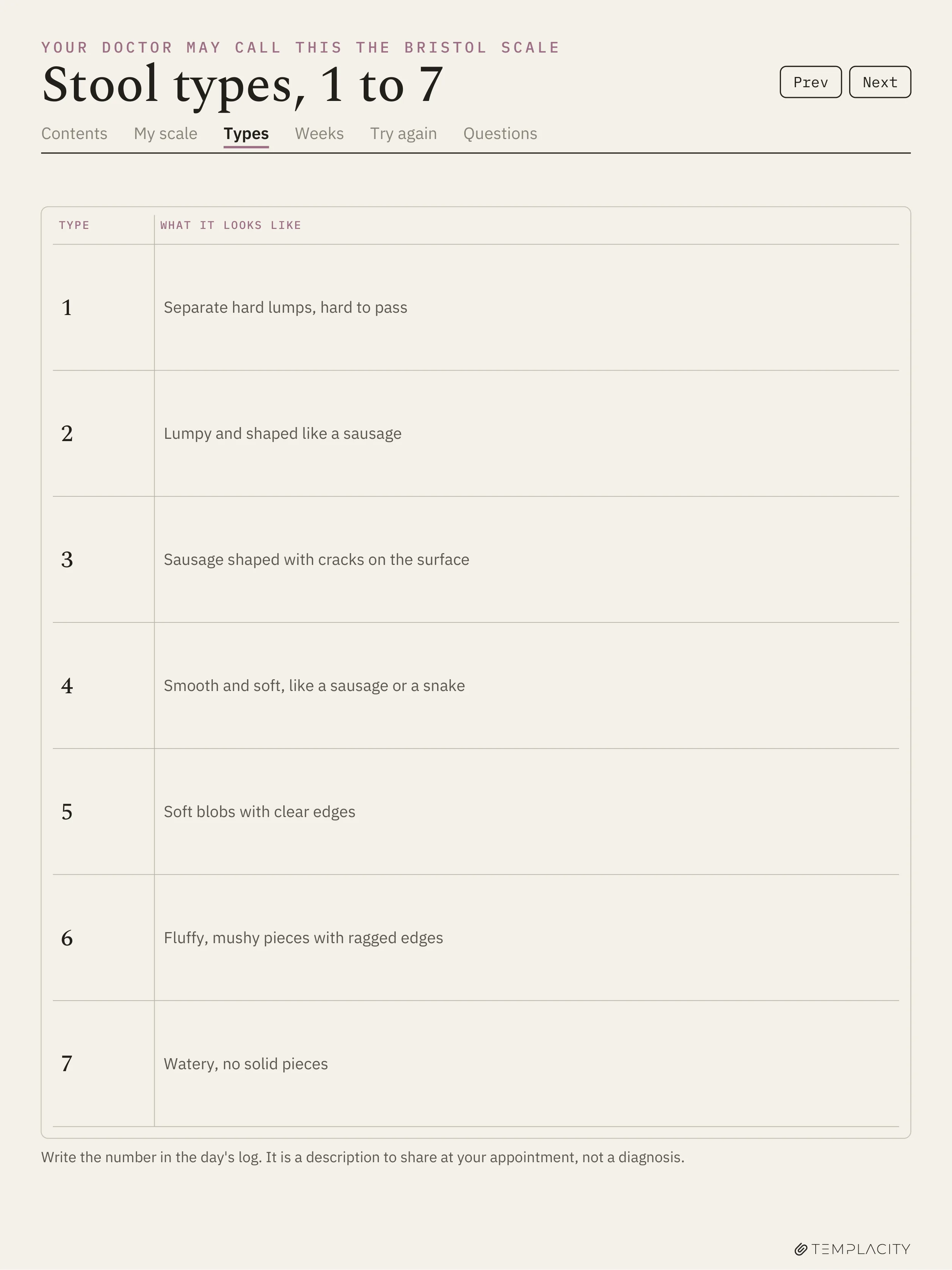 The Food & Symptom Diary reMarkable Paper Pro Seite 4