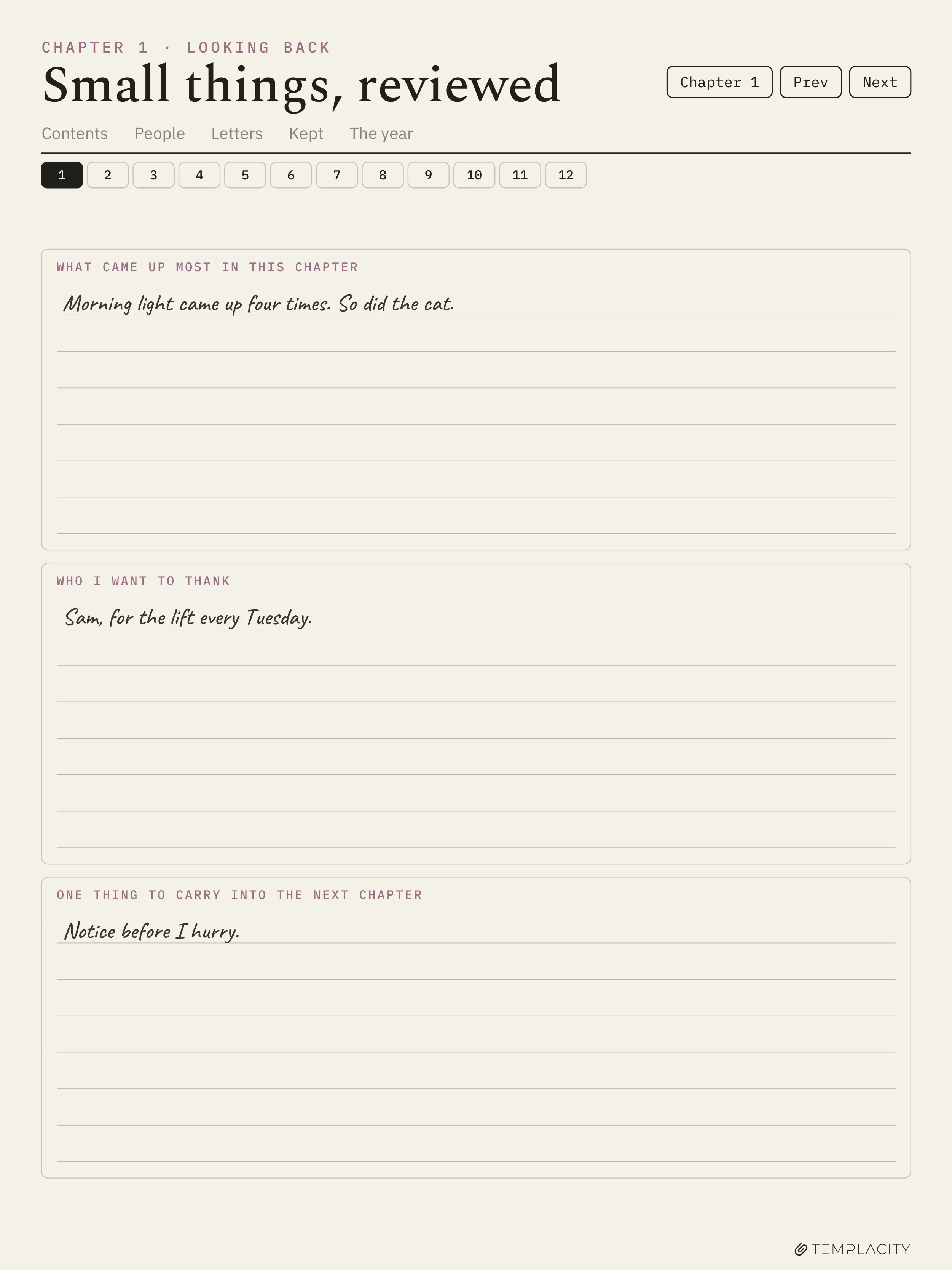 A Year of Gratitude reMarkable Paper Pro page 2