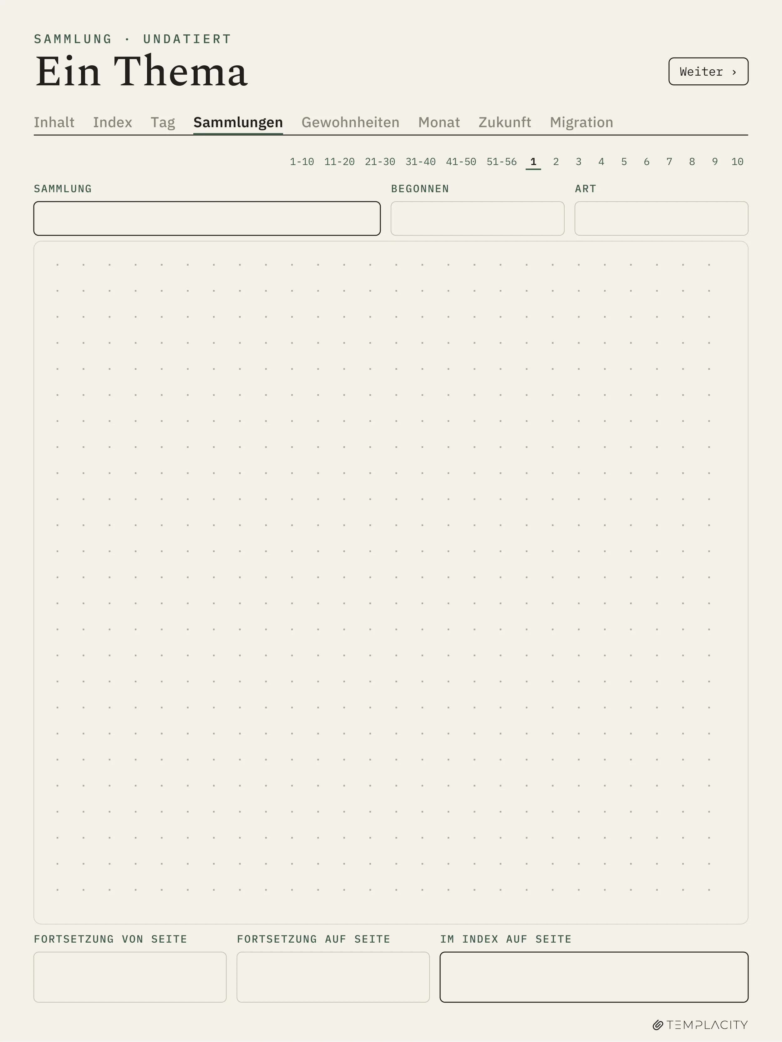 The Planner · Logbuch-System reMarkable Paper Pro Seite 7