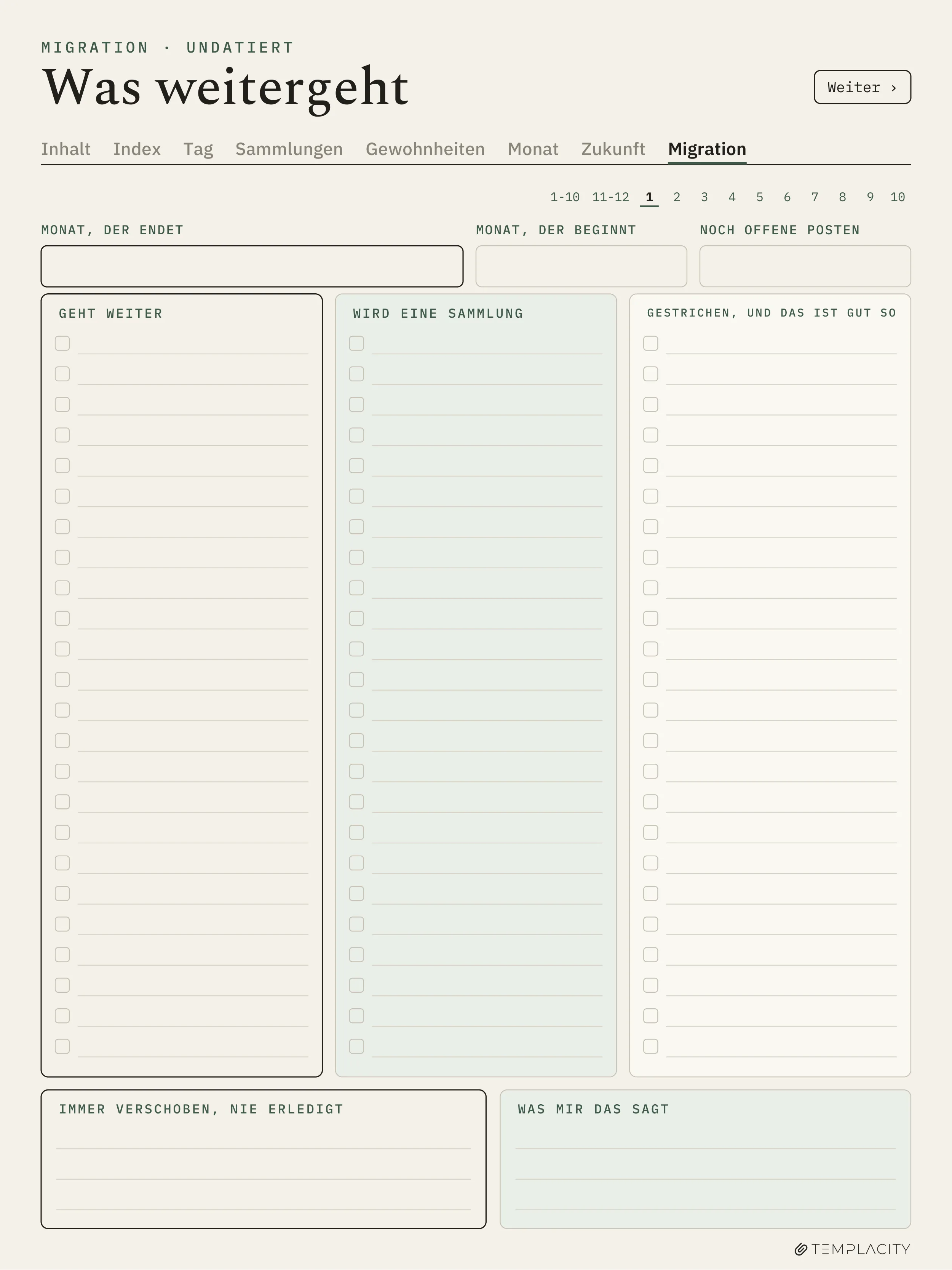 The Planner · Logbuch-System reMarkable Paper Pro Seite 8