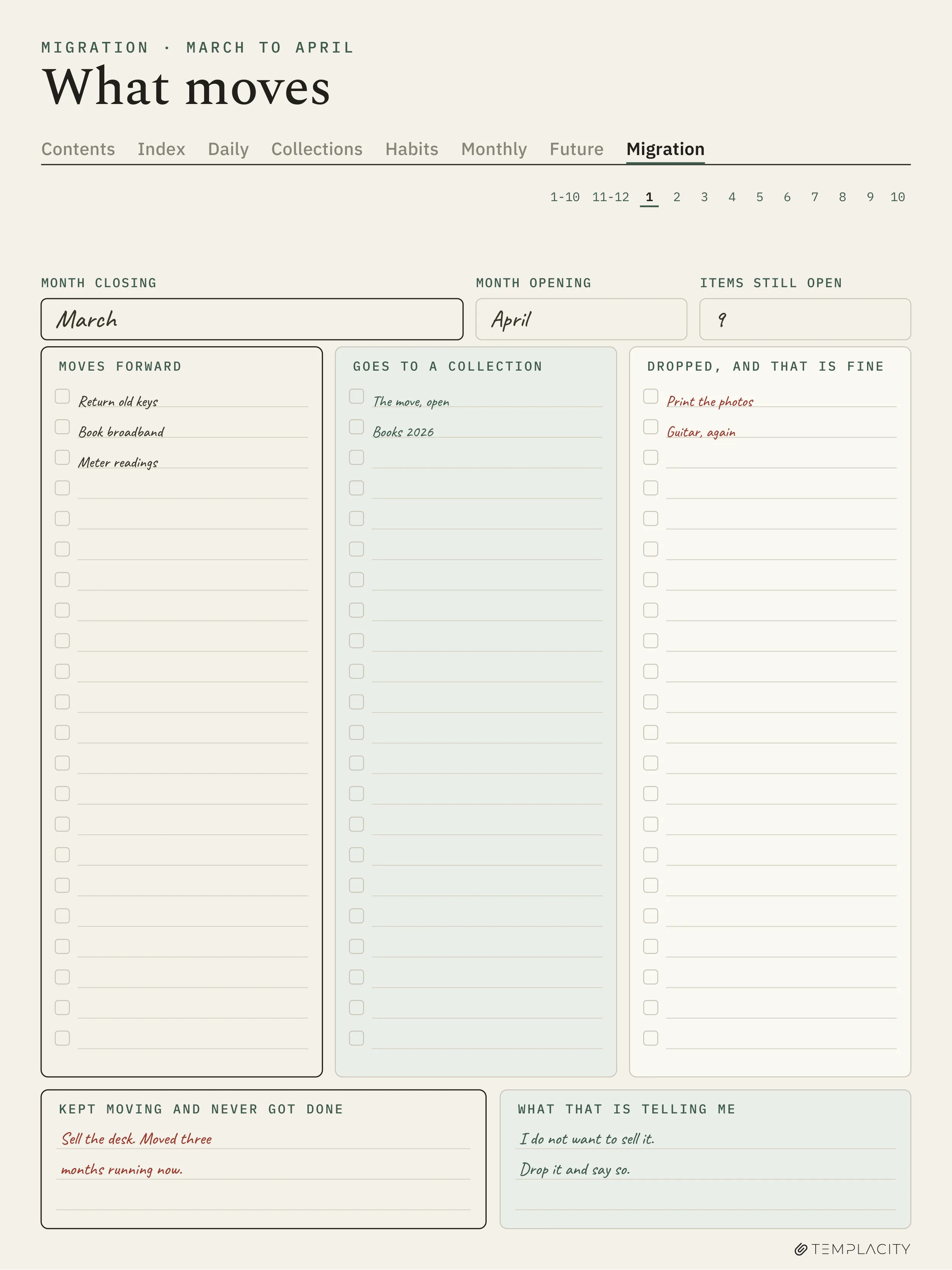 The Planner · Logbook System reMarkable Paper Pro page 3